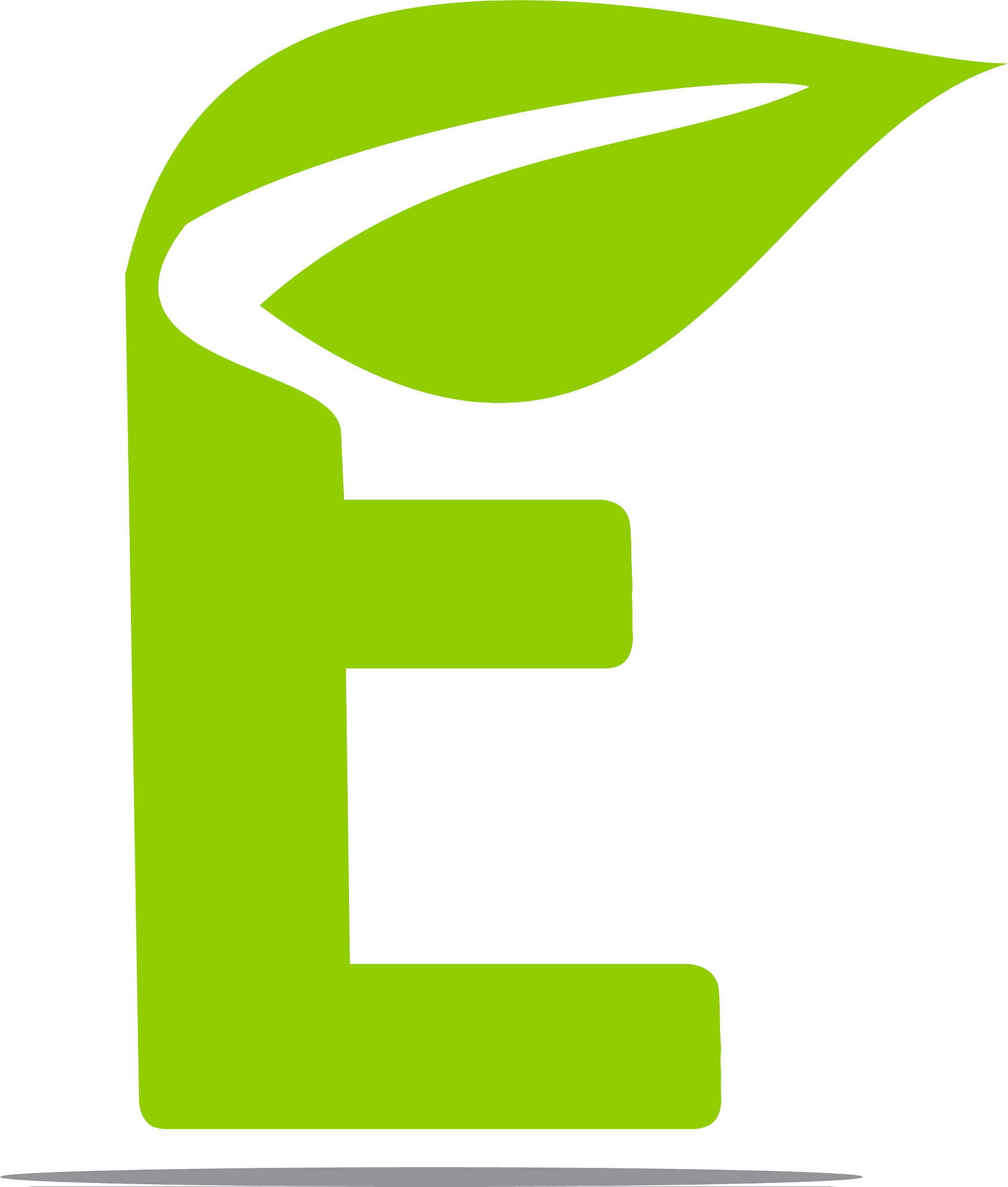 letter e leaf