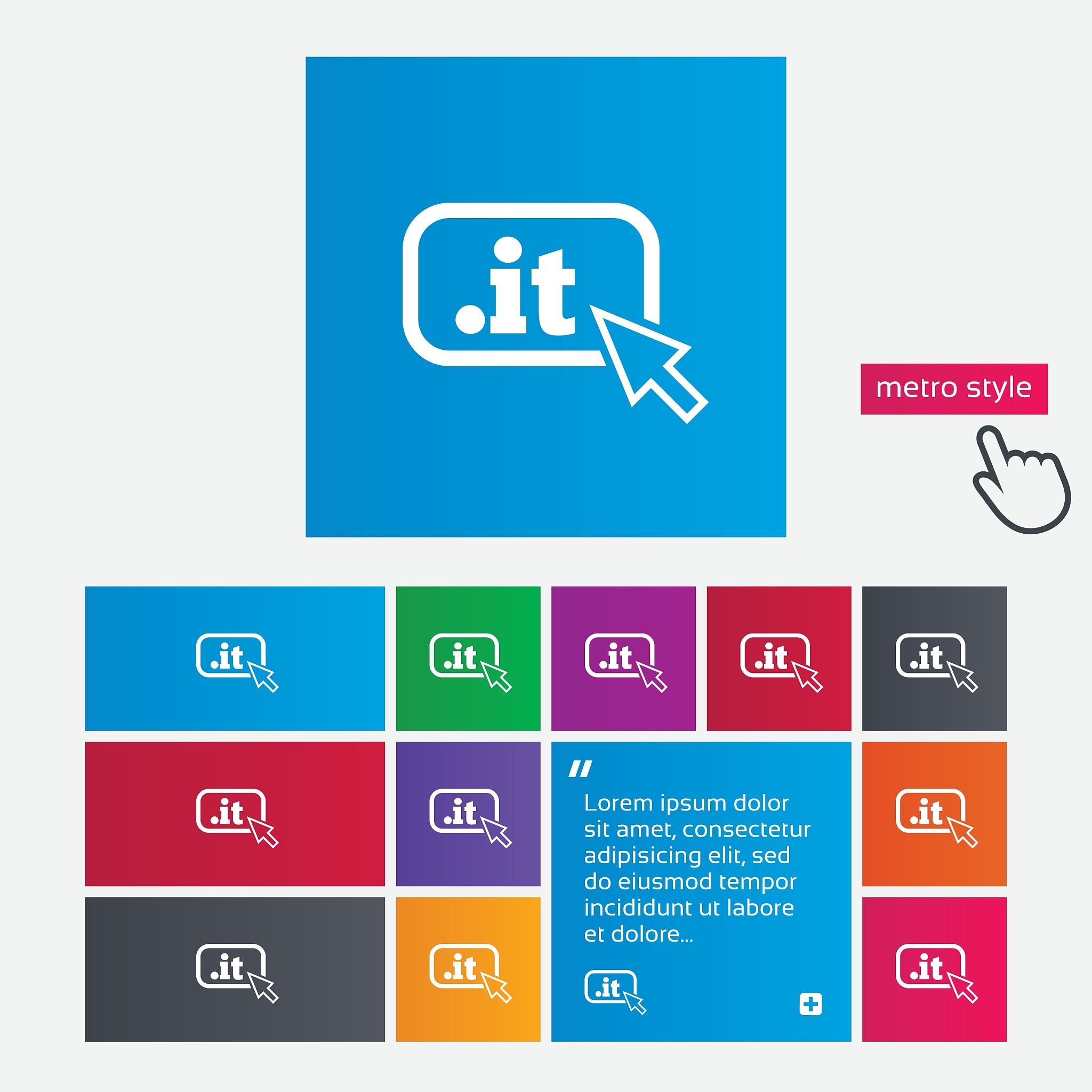 domain it sign icon top-level internet domain
