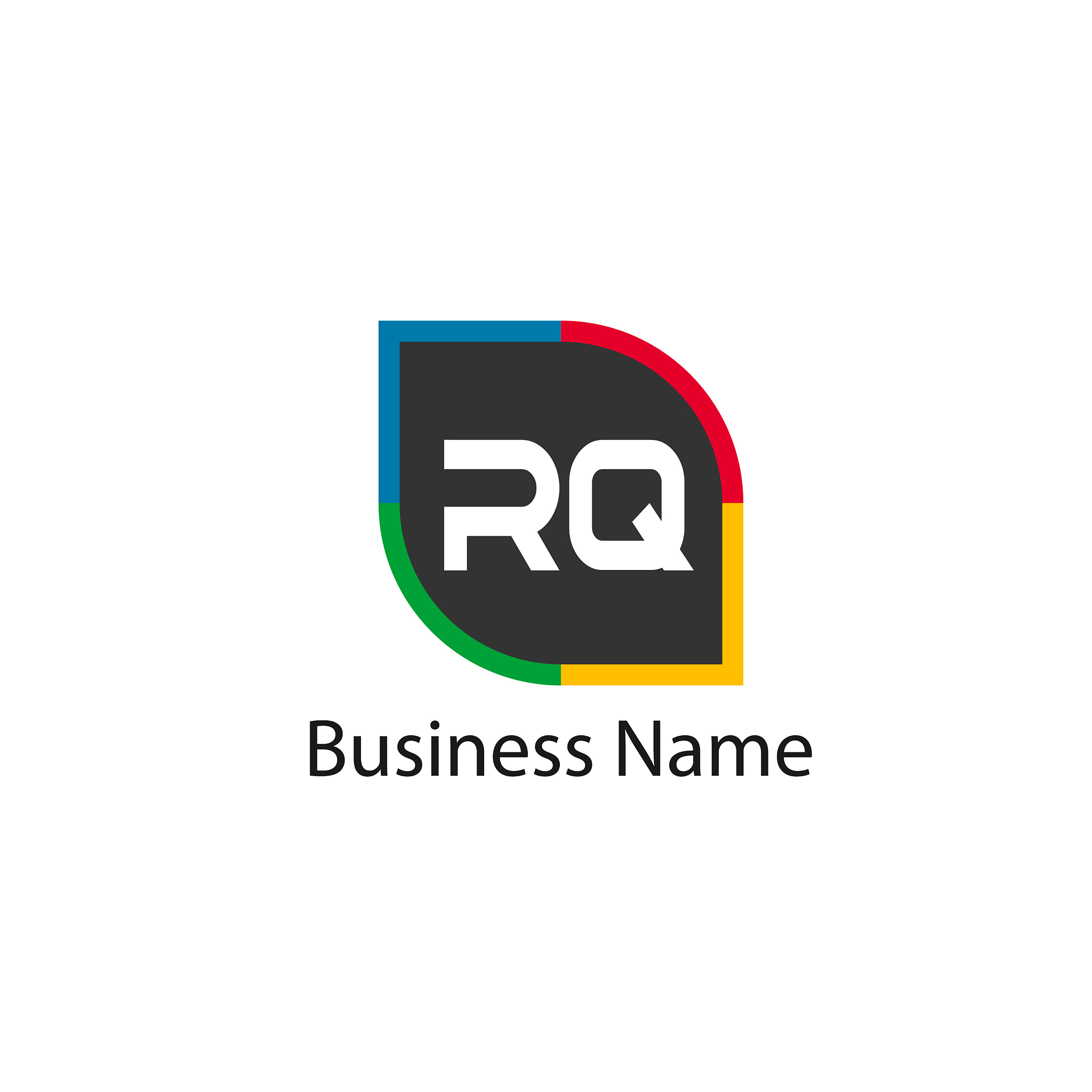 initial letter rq logo template design