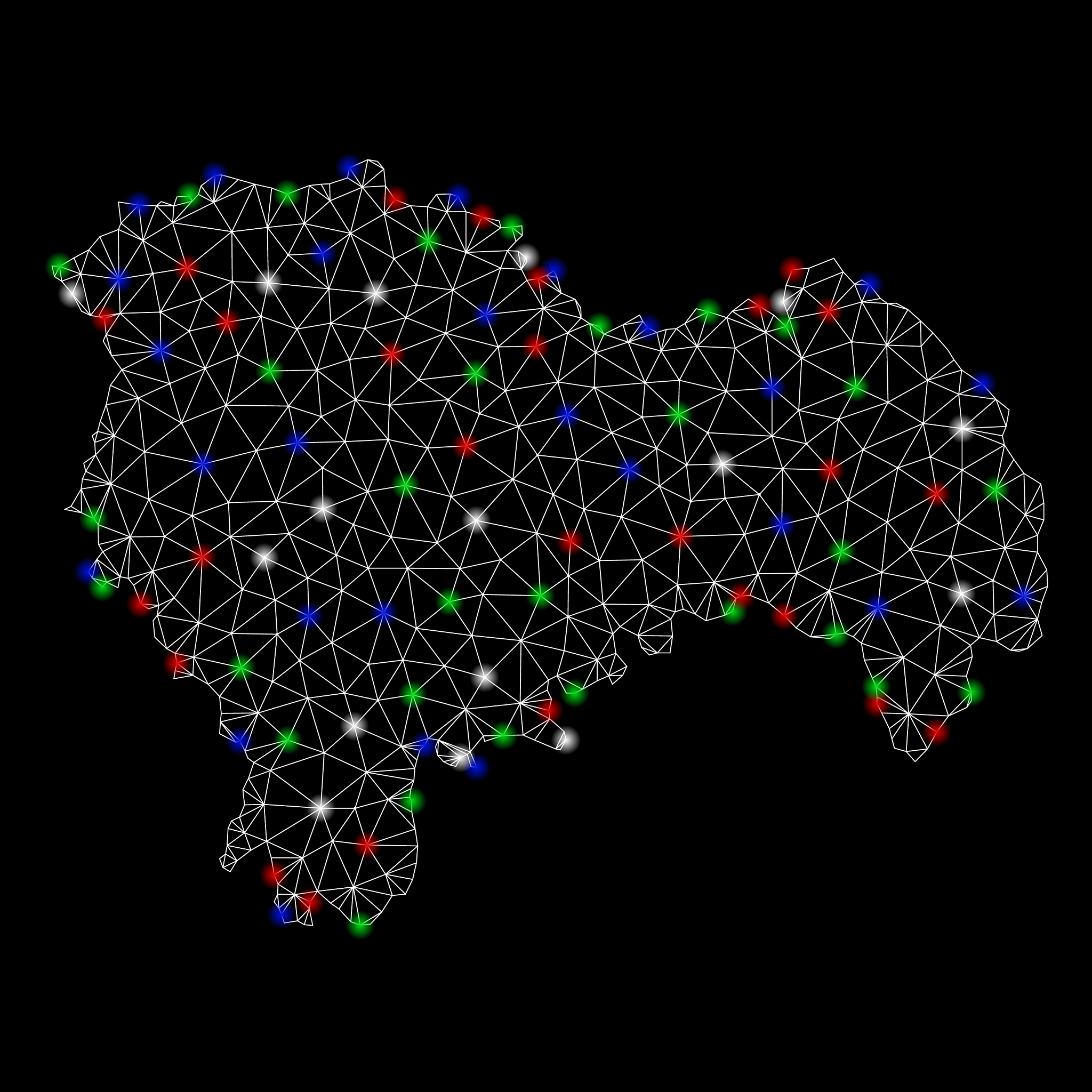bright mesh wire frame guadalajara province map