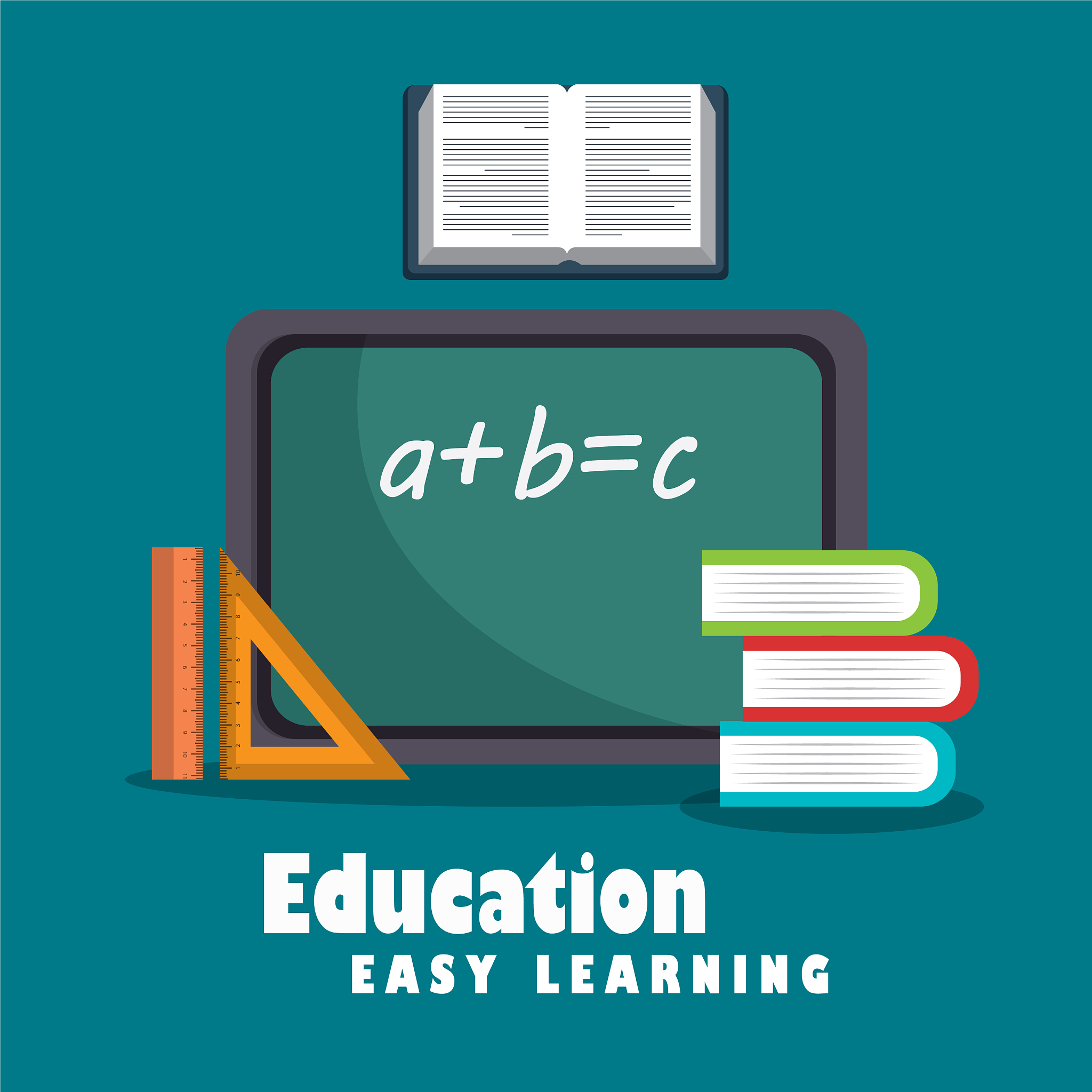 education easy learning set icons