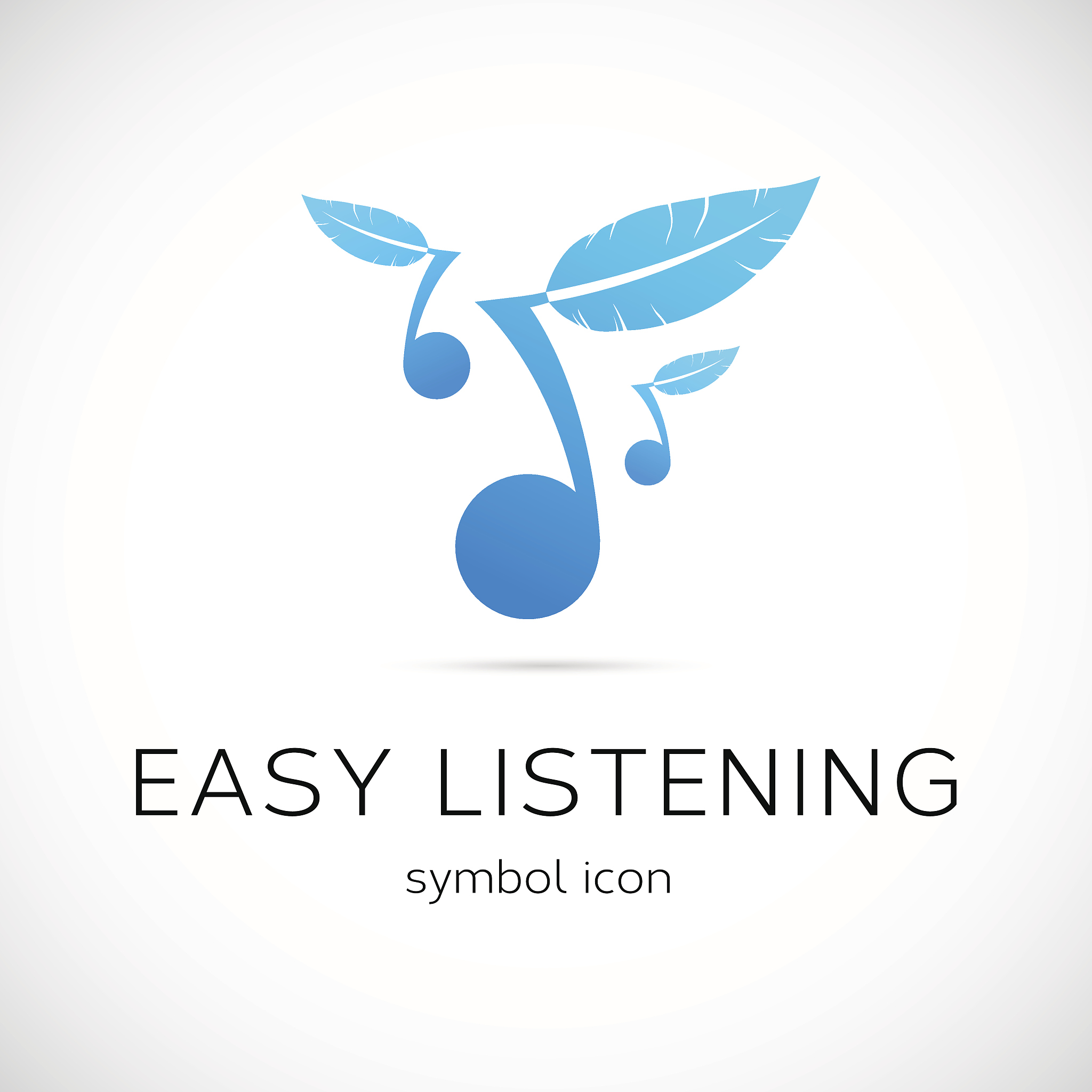 easy listening music vector concept symbol icon