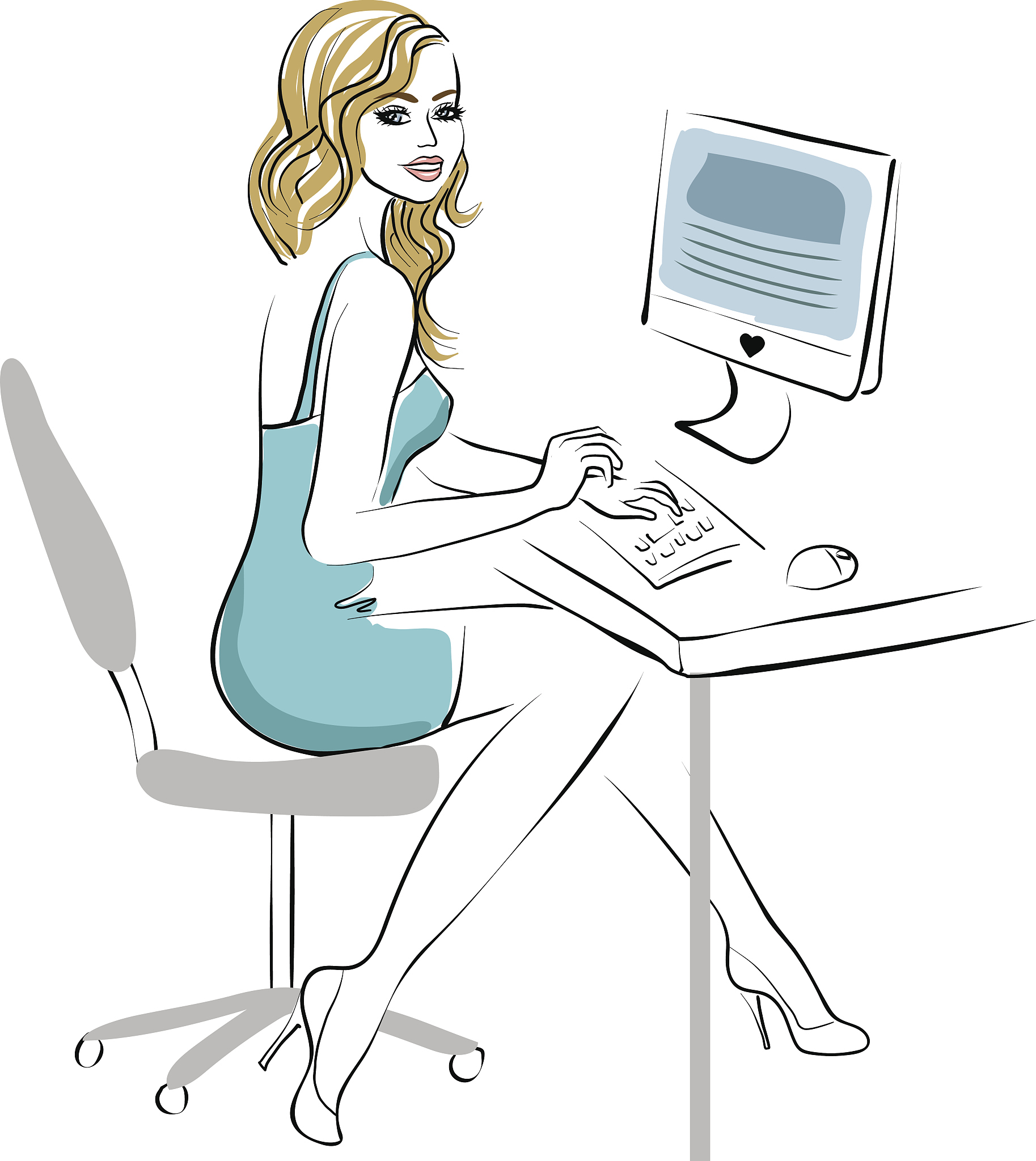 woman writing a blogs