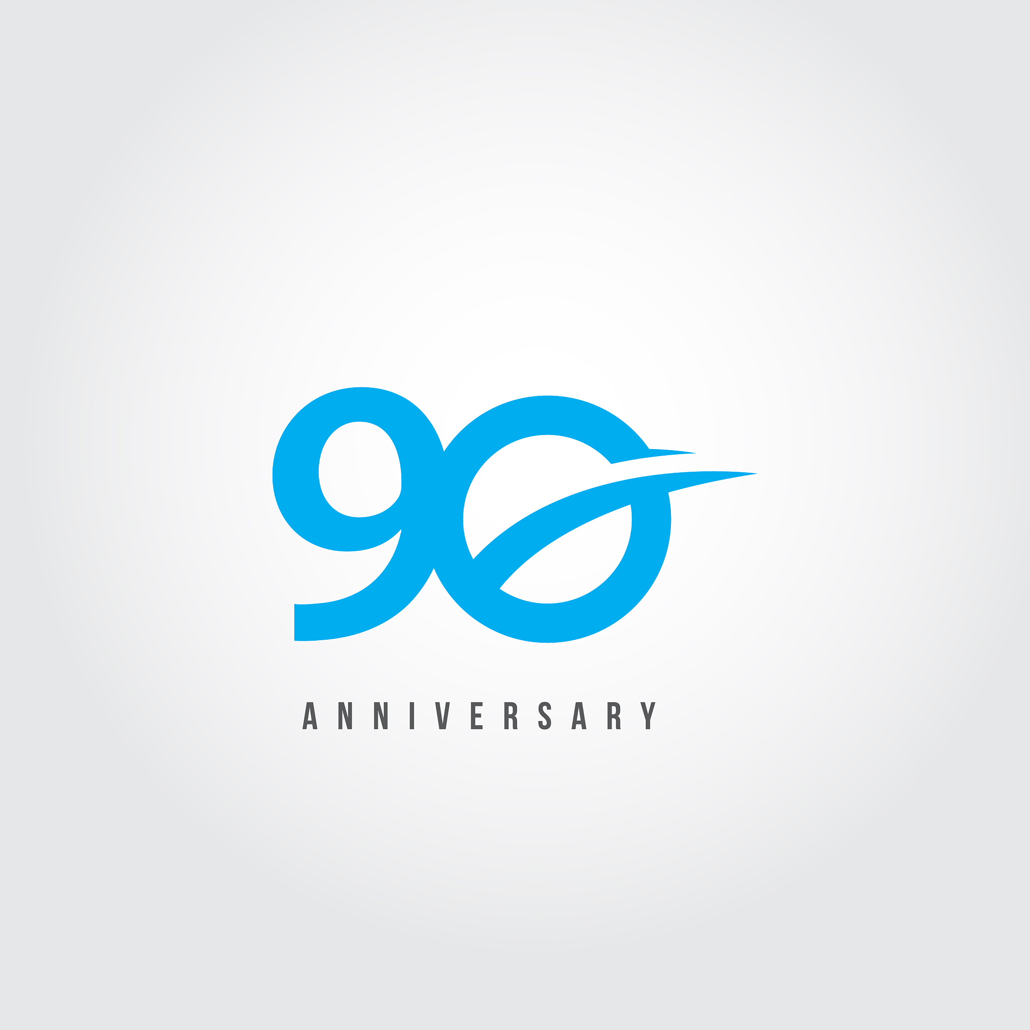 90 year anniversary template design