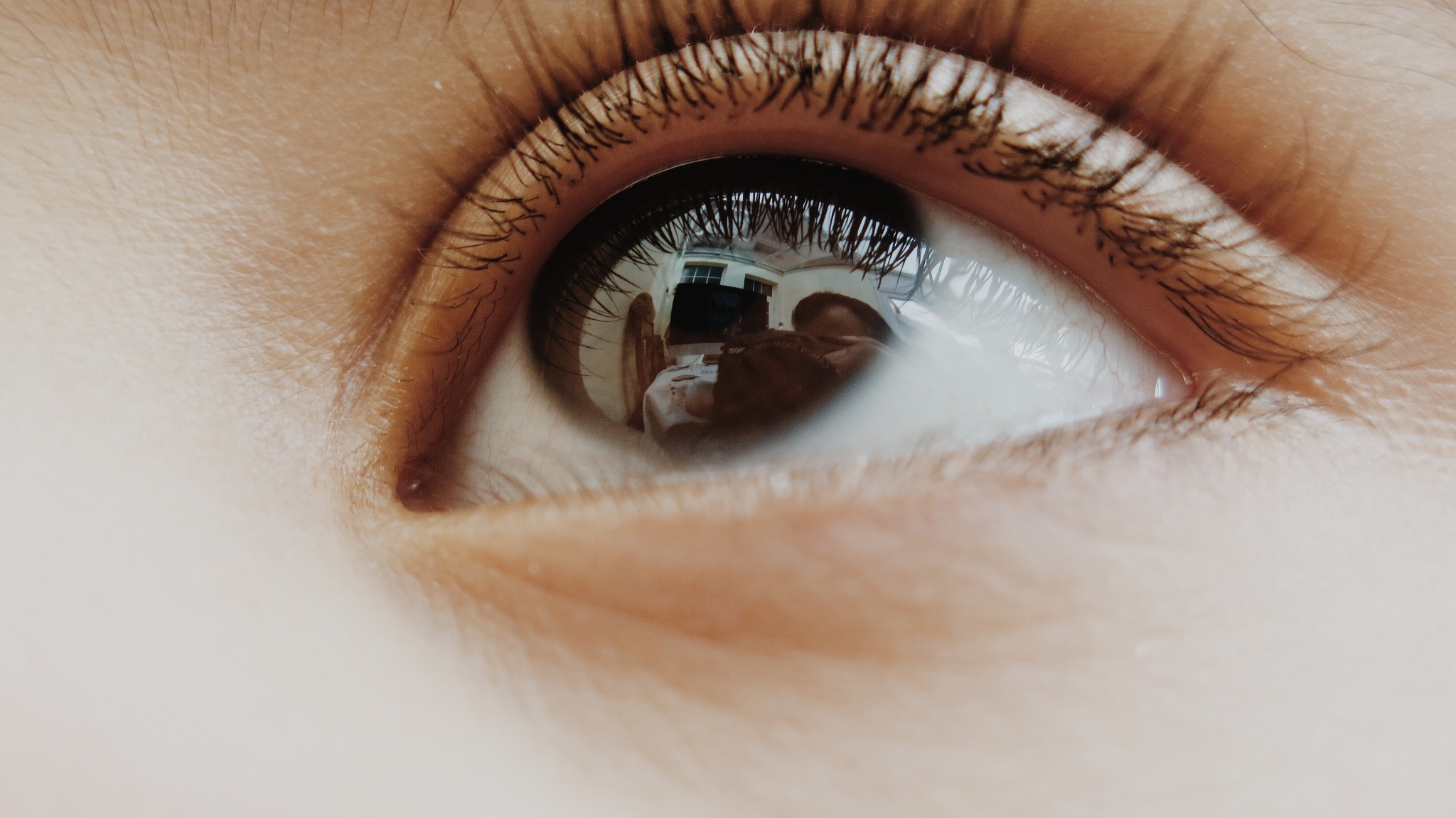 extreme close up of human eye