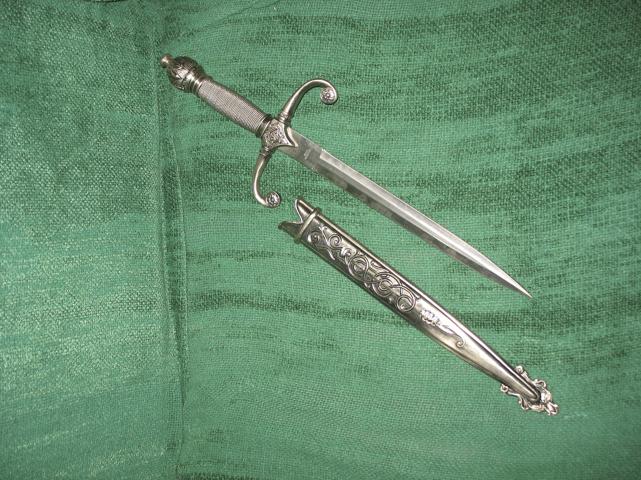old sword spread on a blanket