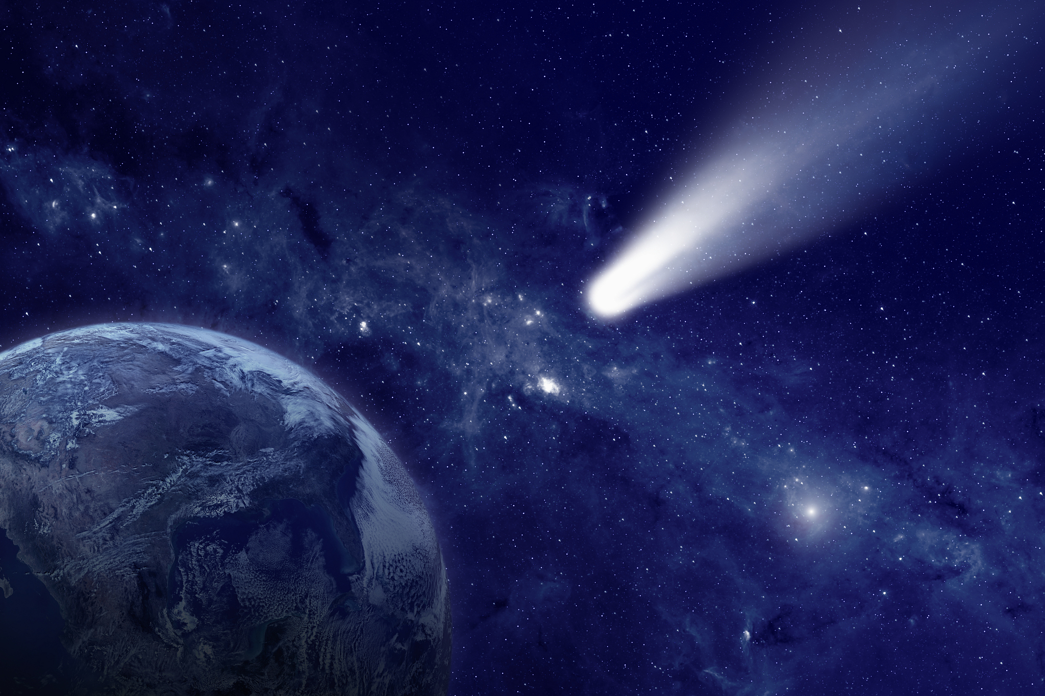 comet in space