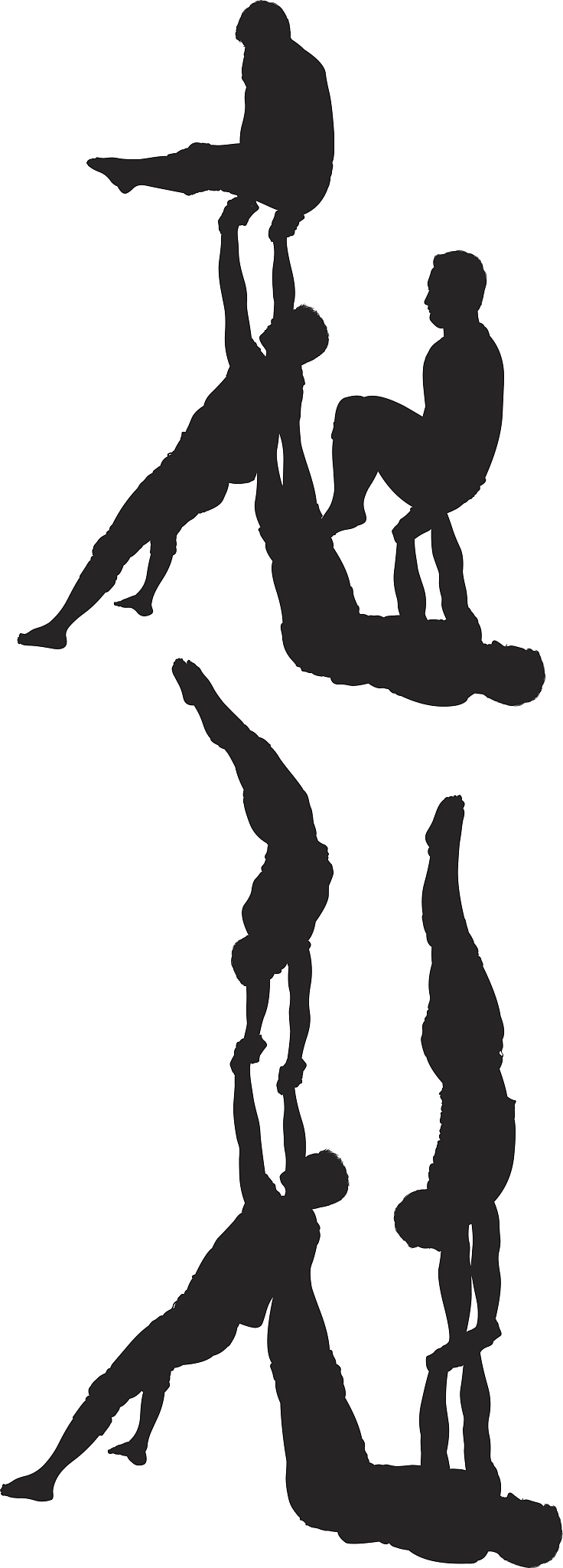 people in acrobatic activity
