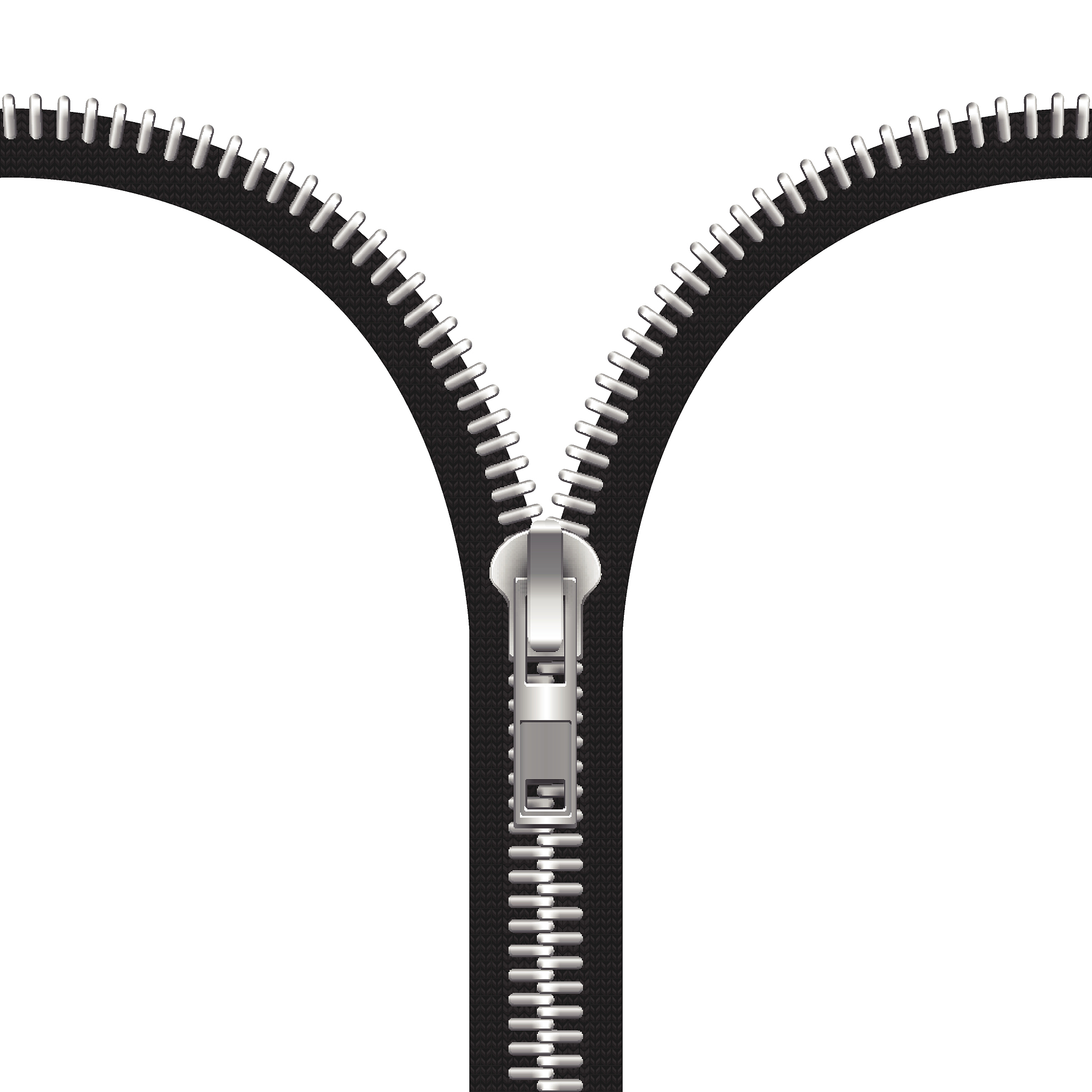 vector zipper illustration isolated on white background