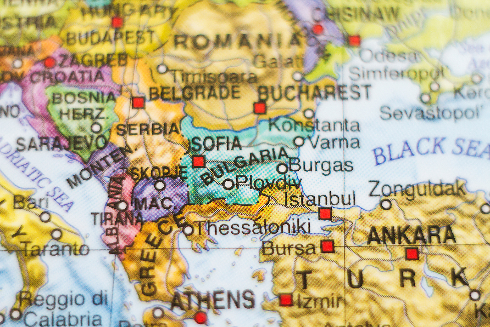 bulgaria country map .