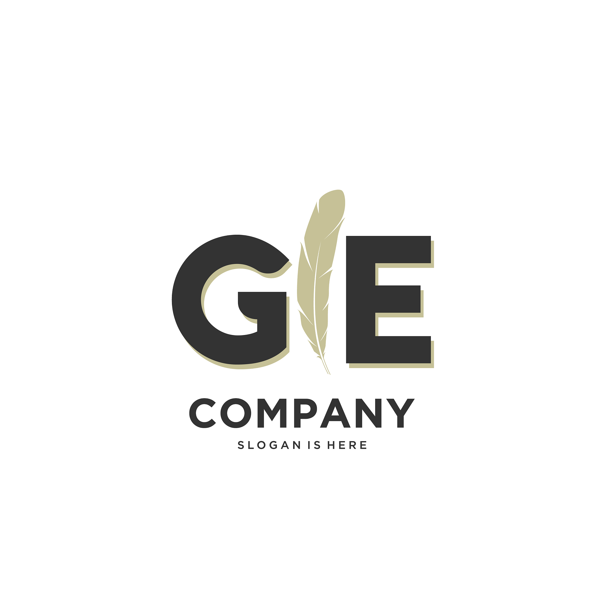 initial ge letter unique attractive creative