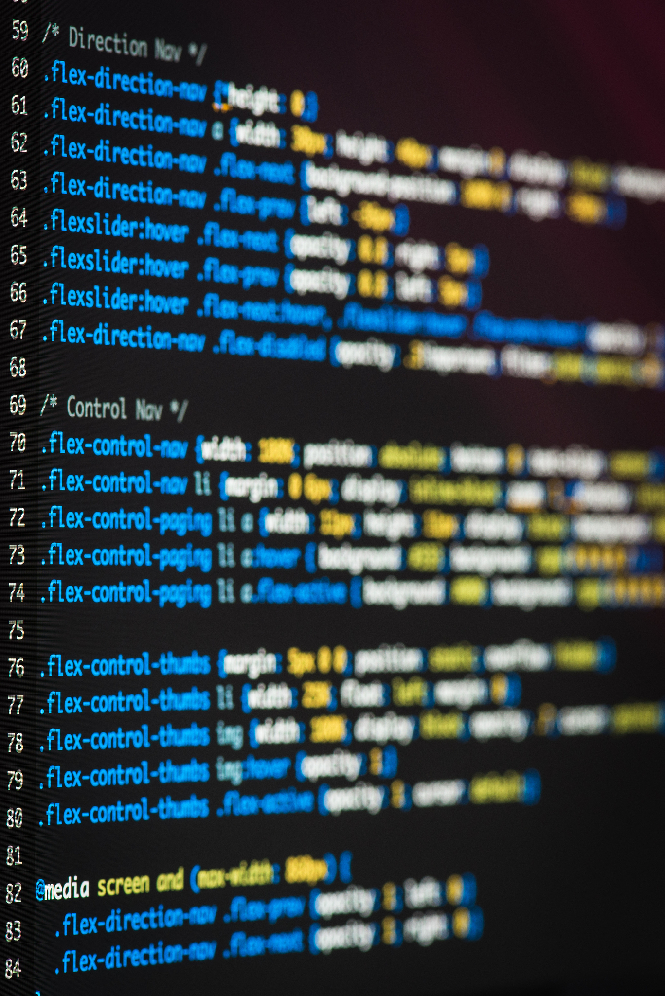 html and css code developing screenshot.