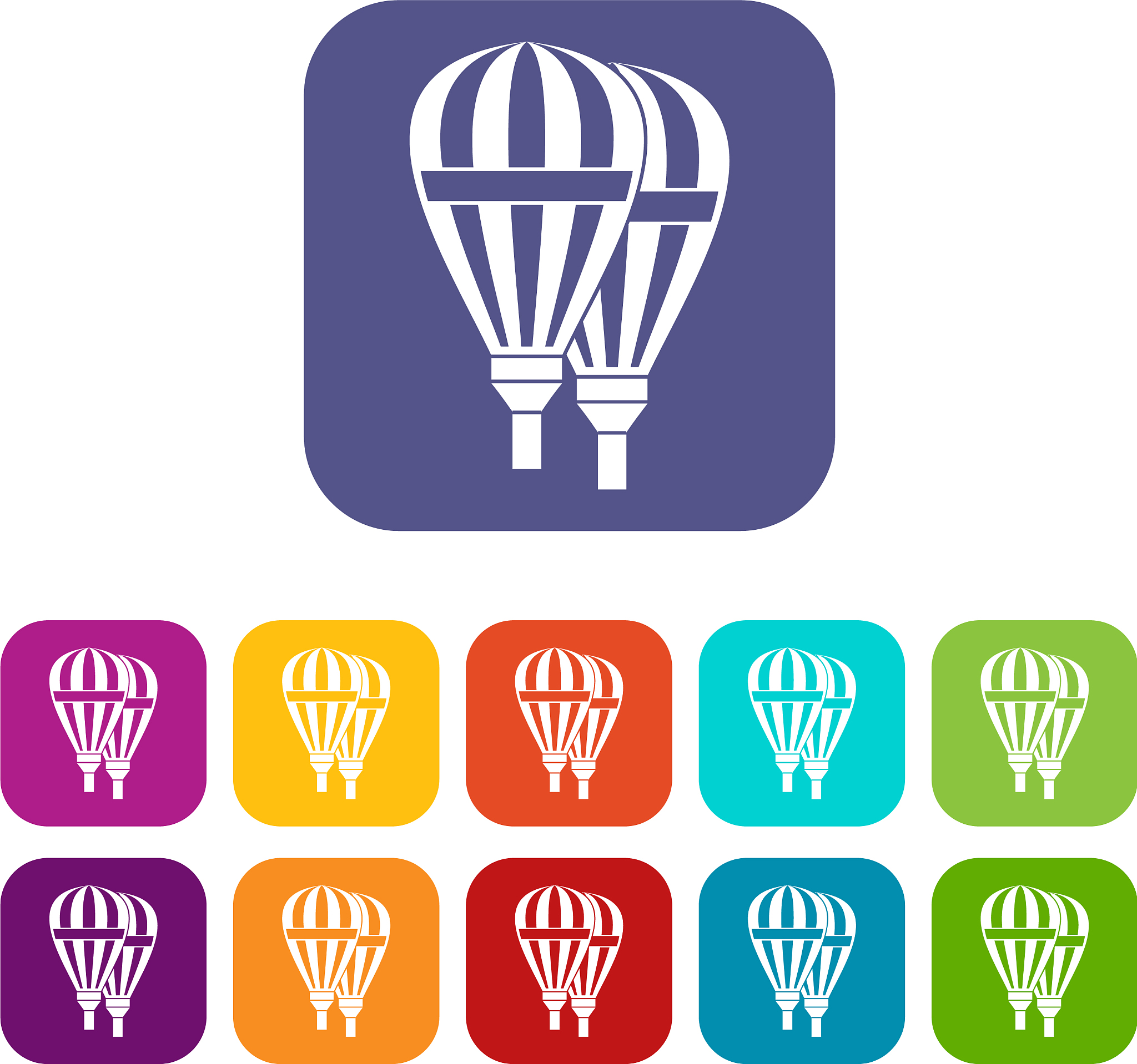 balloons icons set