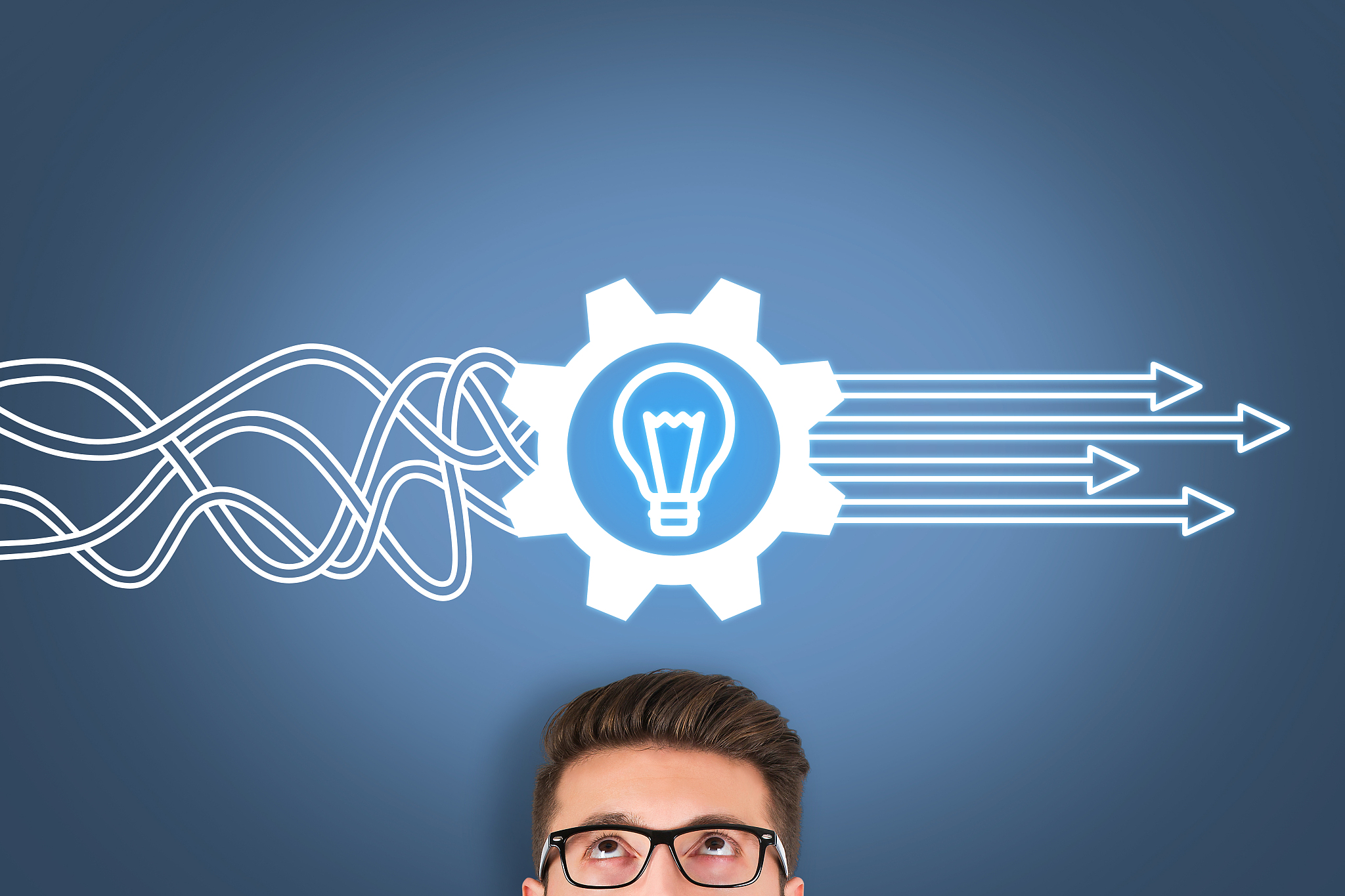 innovative idea solution concepts on visual screen