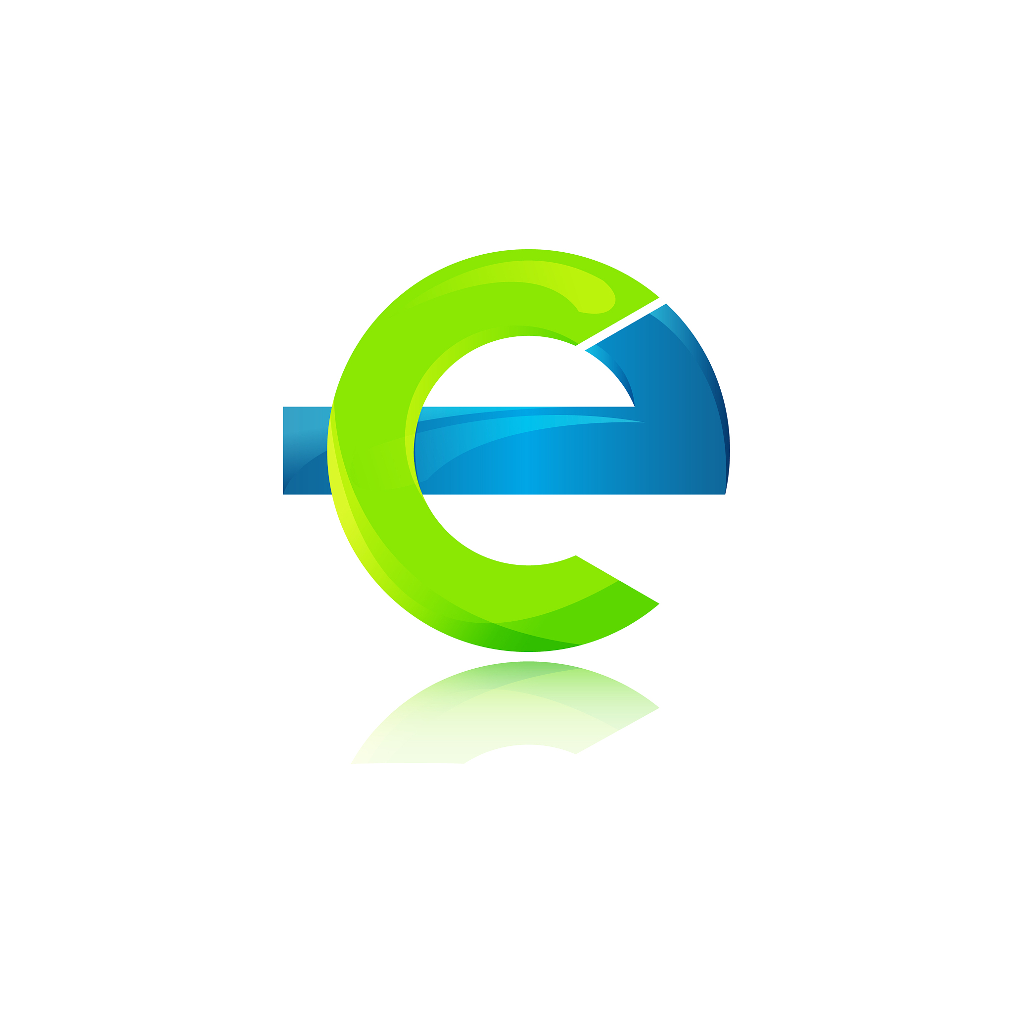 abstract e letter logo template