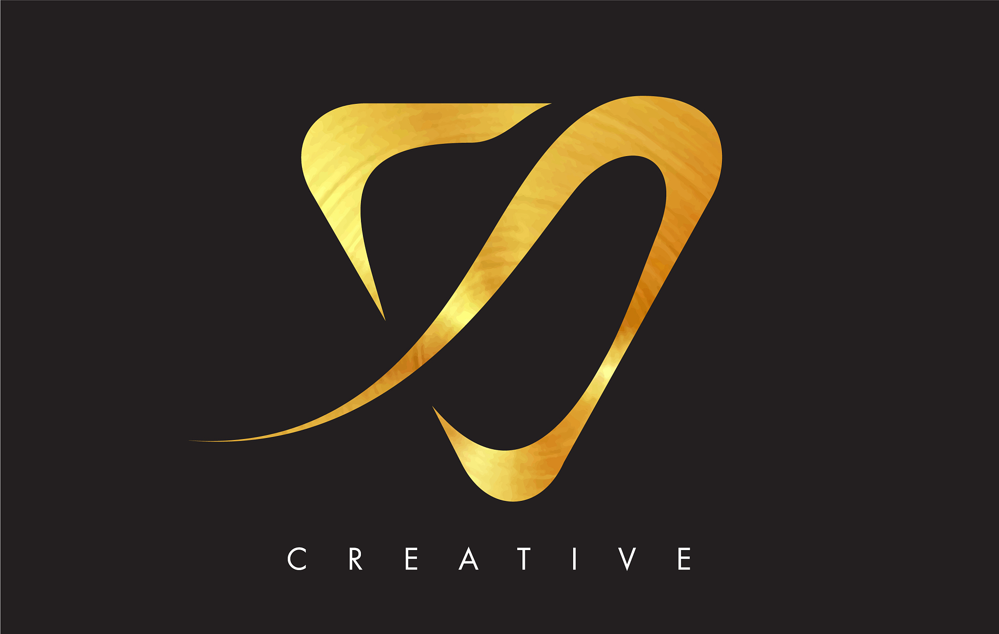 v letter logo icon design in golden colors