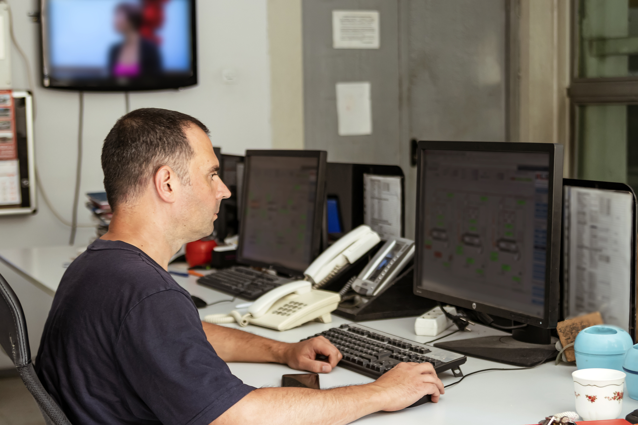 mid aged engineer in office