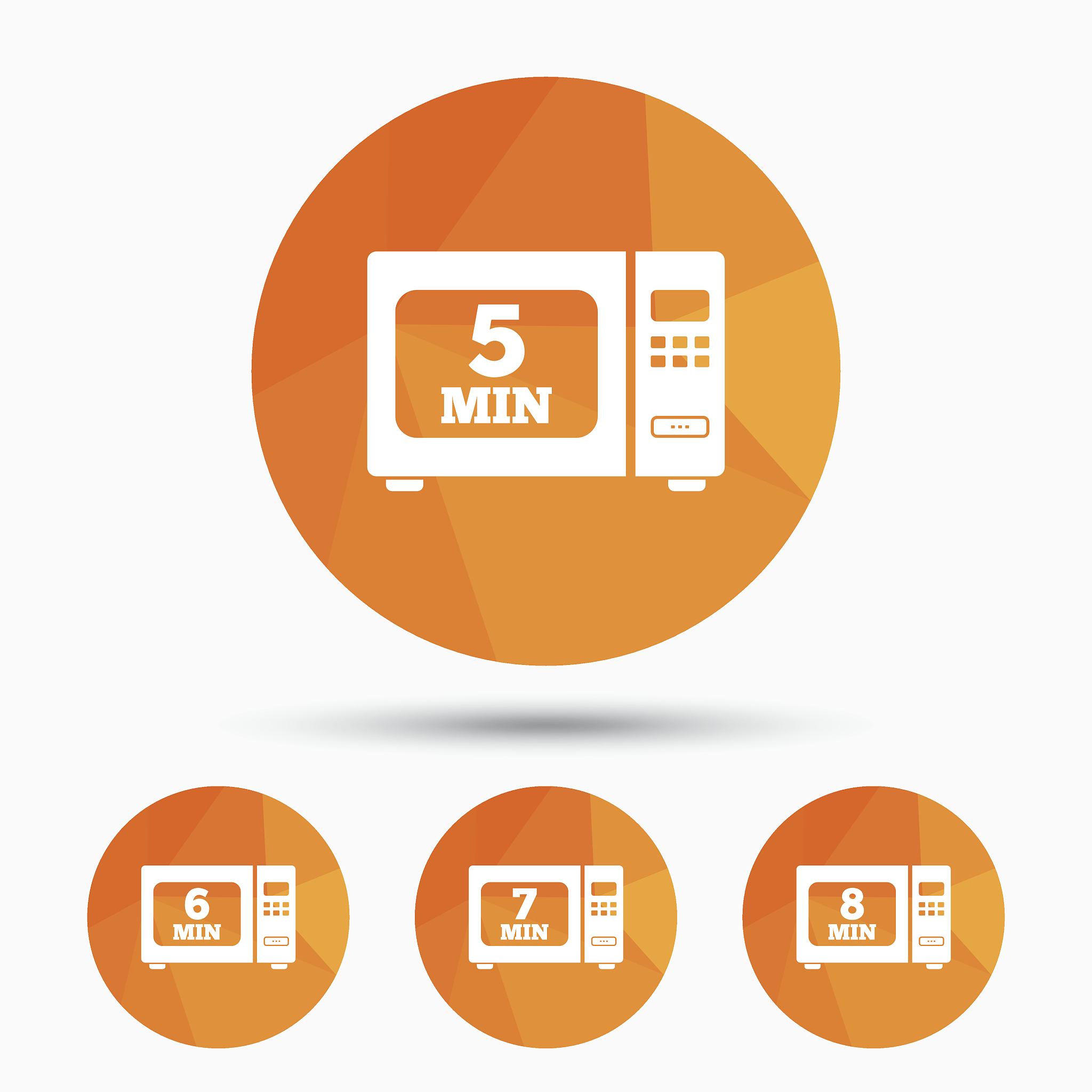 microwave oven icons. cook in electric stove.