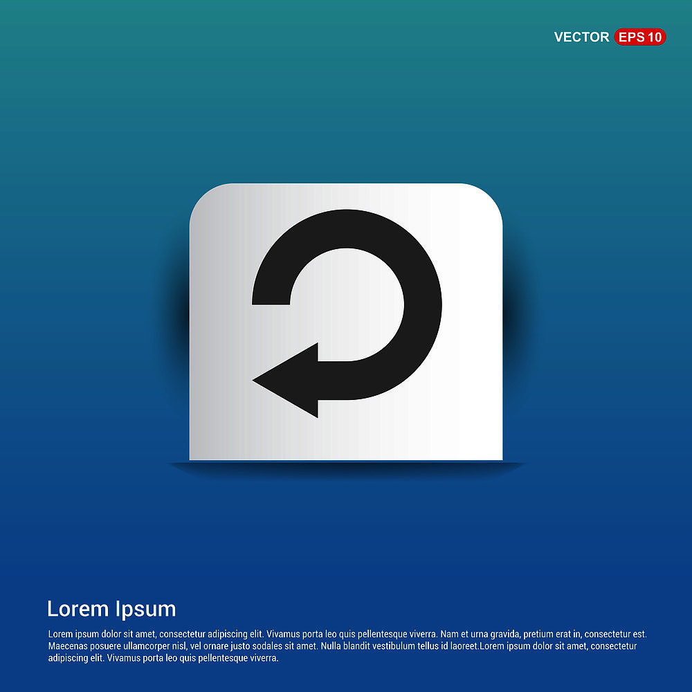 back icon - blue sticker button