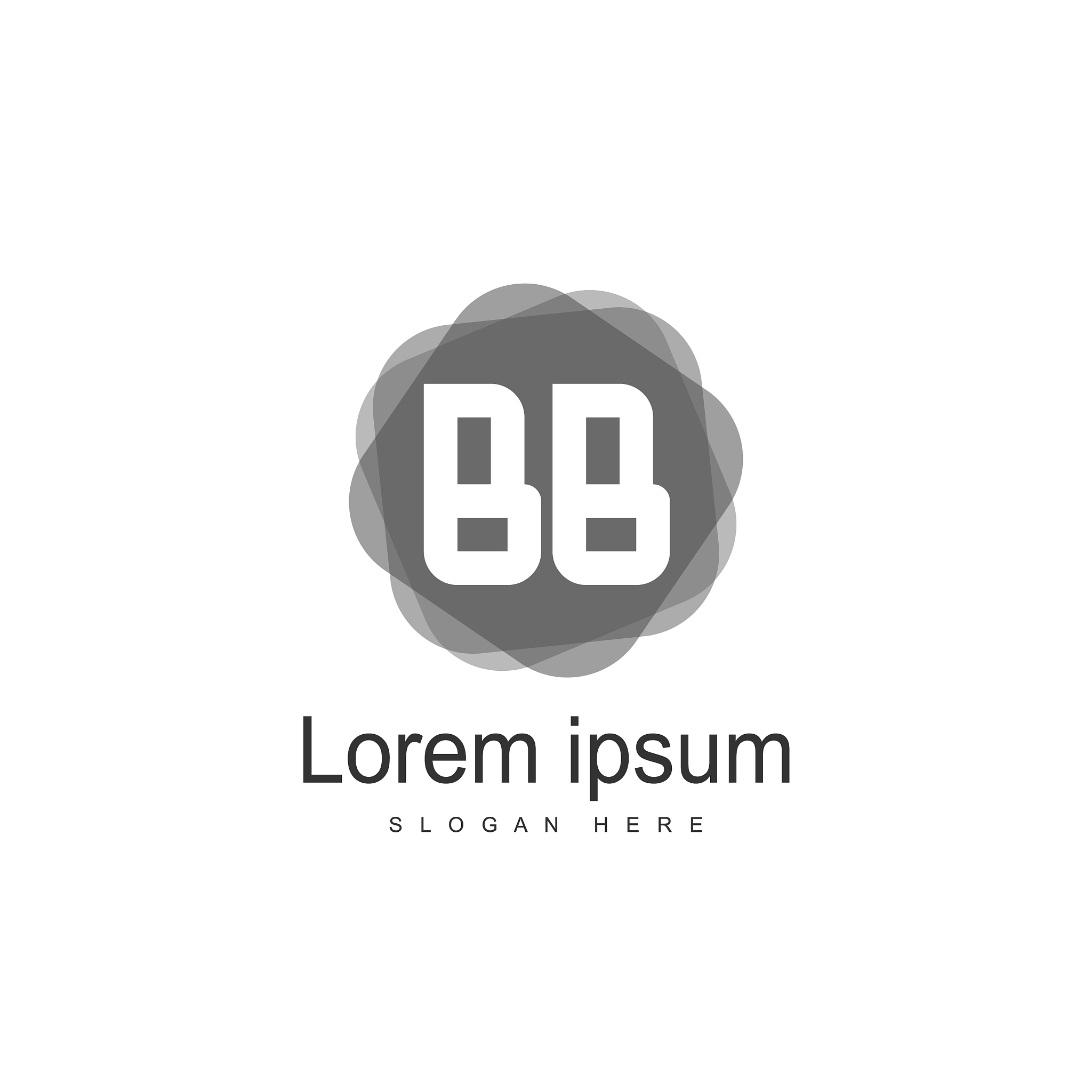 letter logo bb template design
