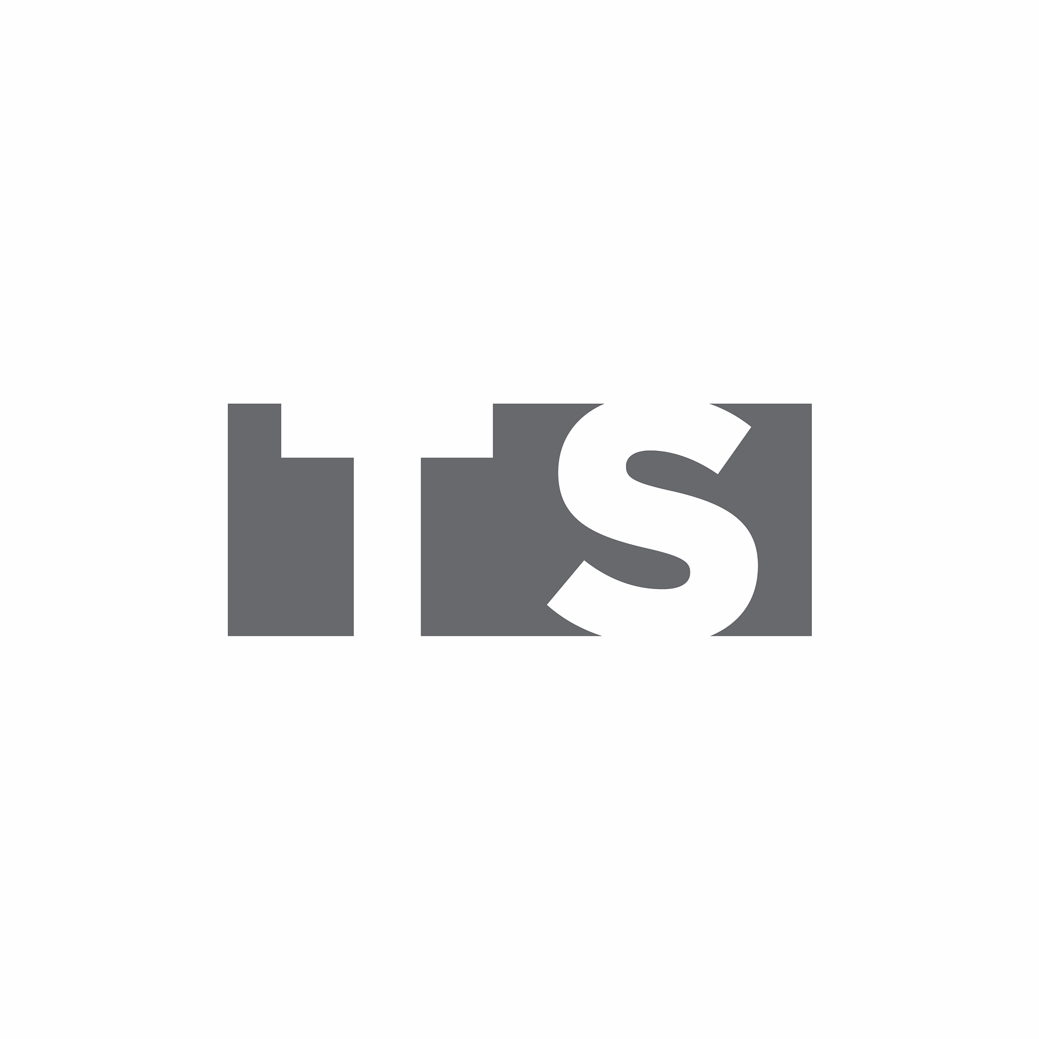 ts logo monogram with negative space style design