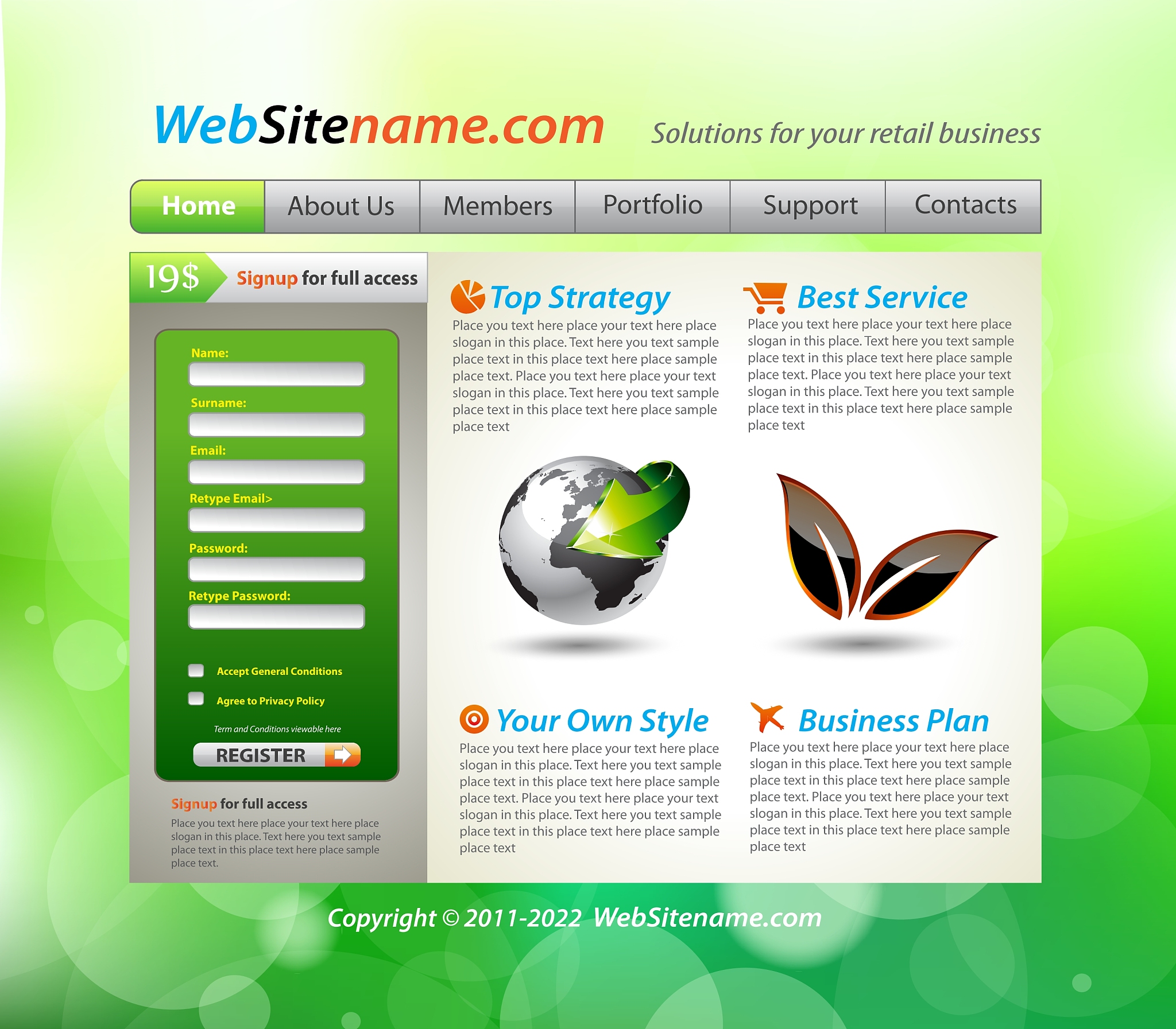website template