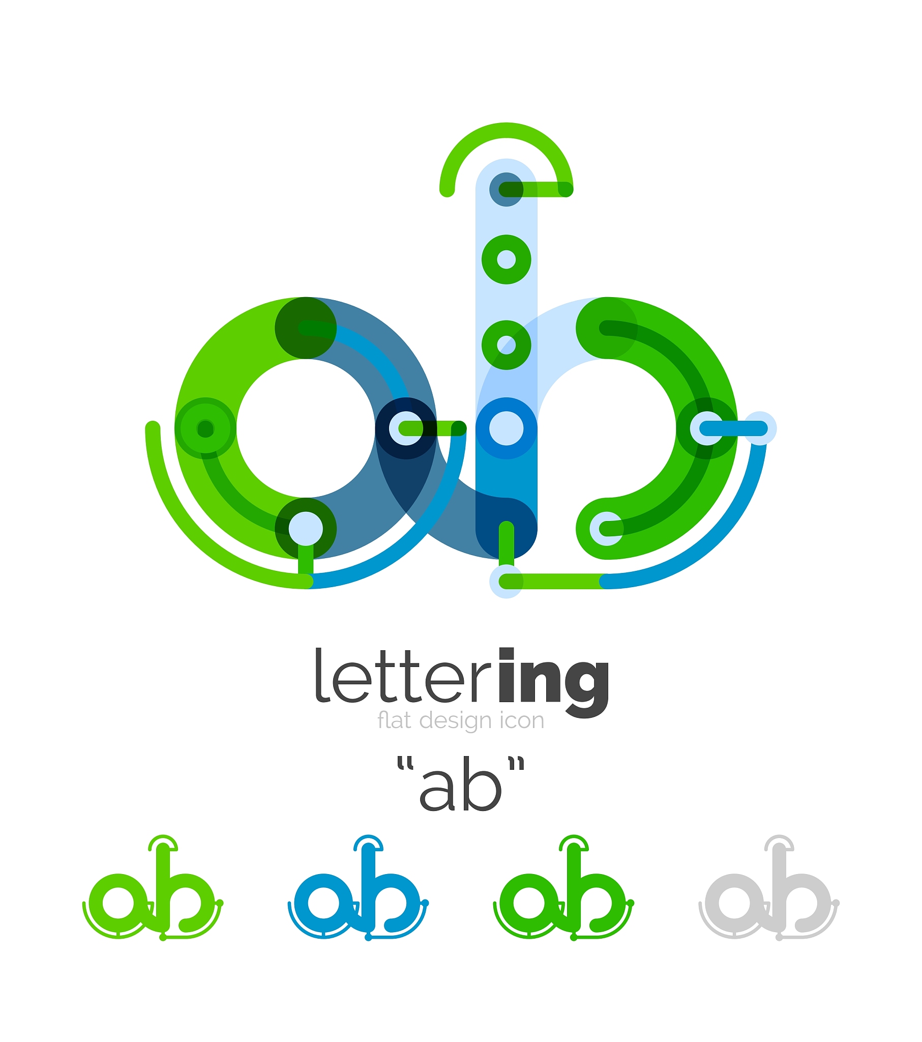 linear business logo letter