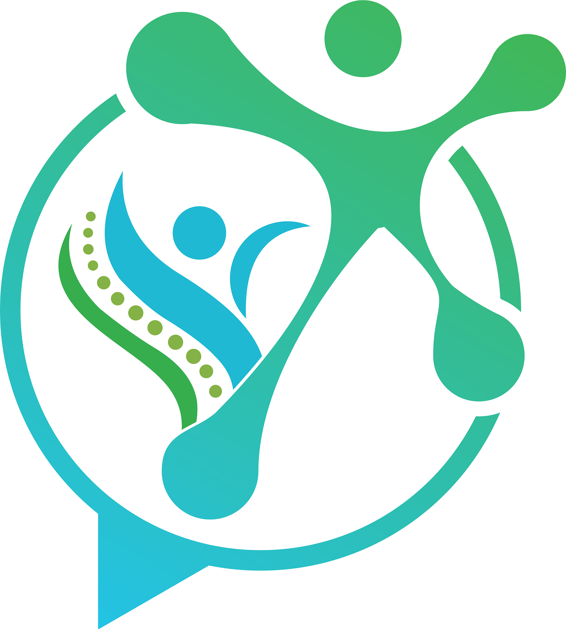 people and a healthcare logo template