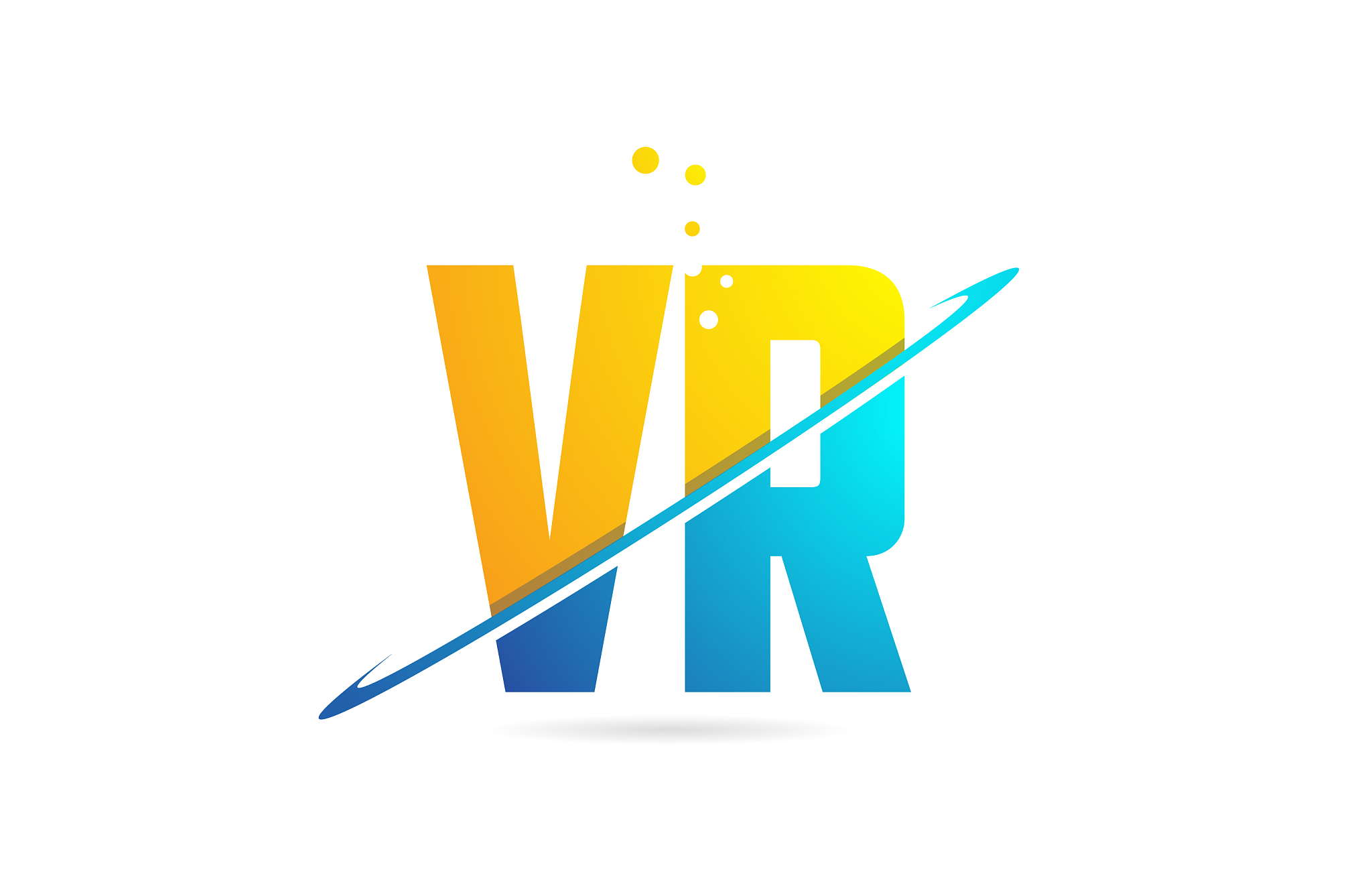 alphabet letter vr v r combination for logo