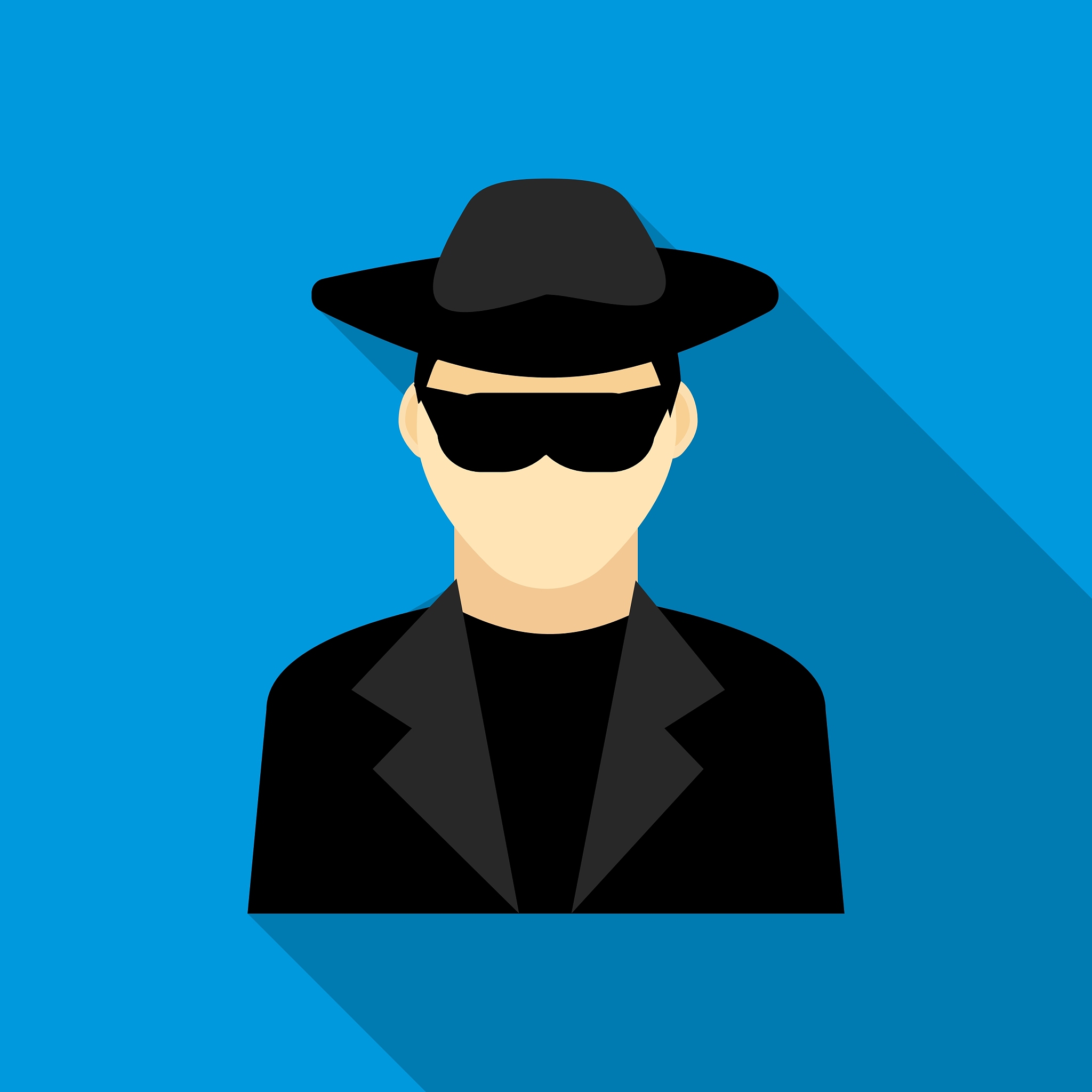 detective icon flat style