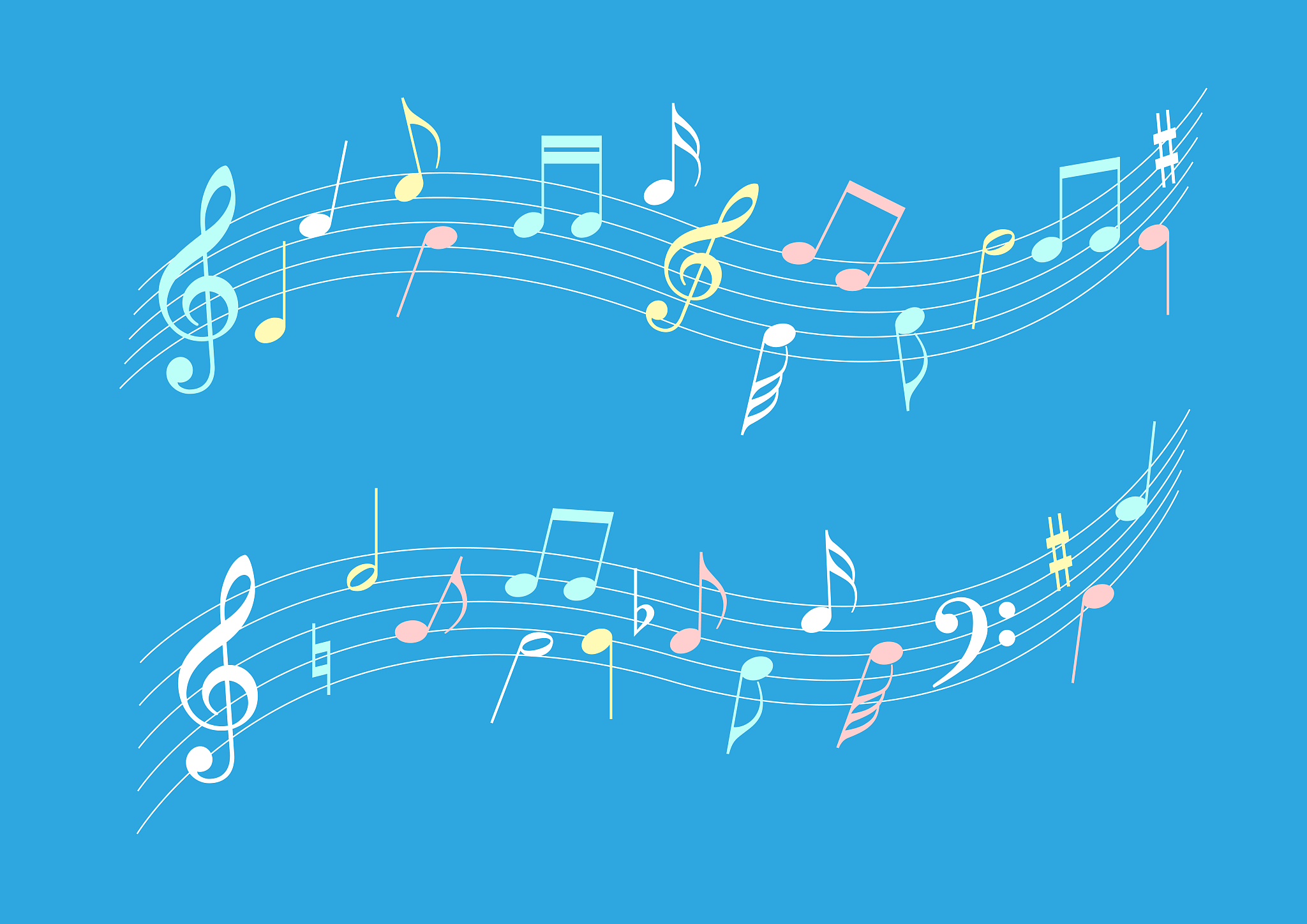 musical note harmony, vector illustration