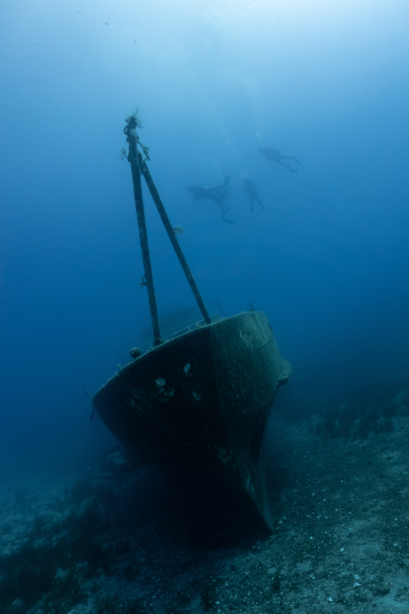 scuba diving underwater shipwreck