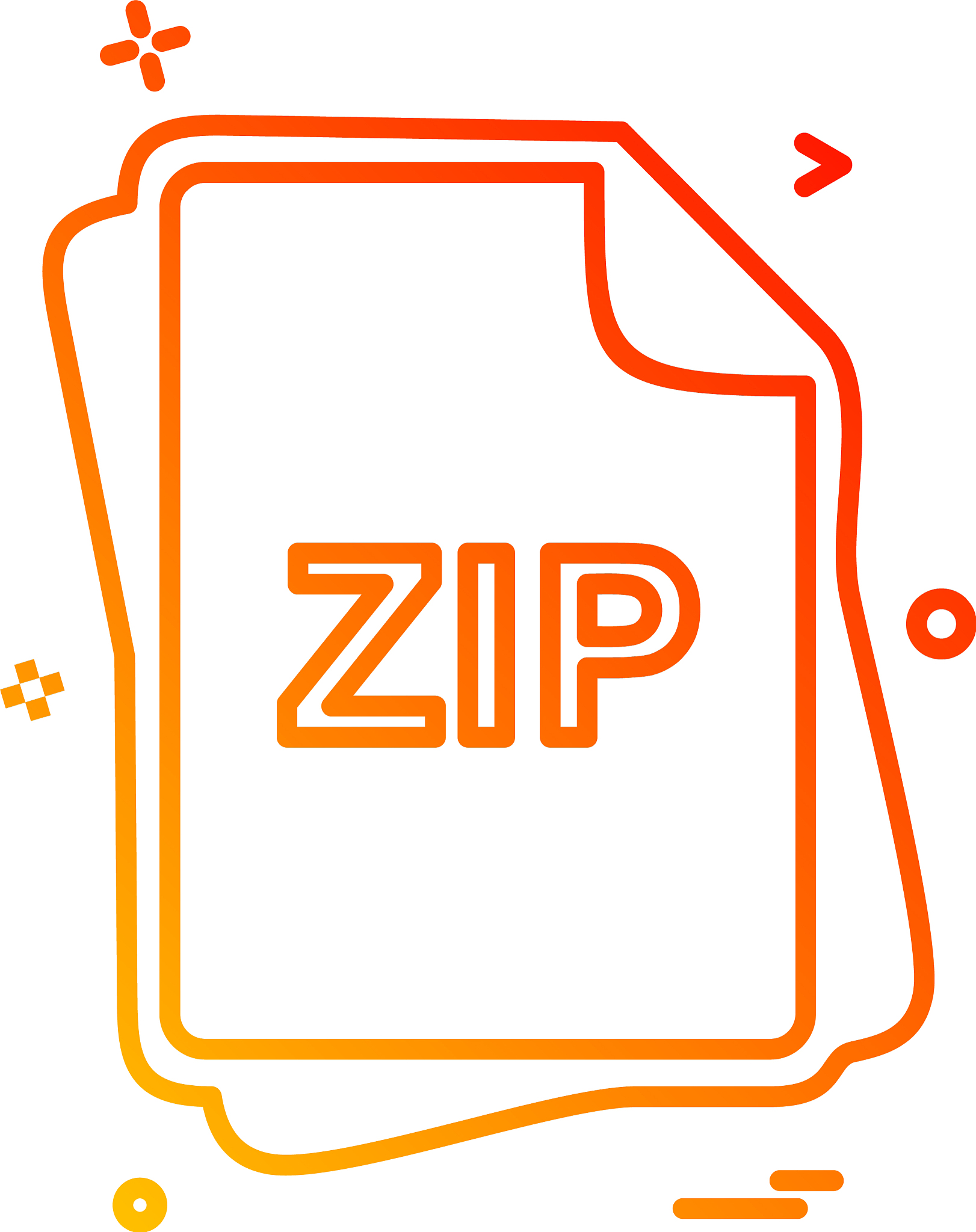 zip file type icon design