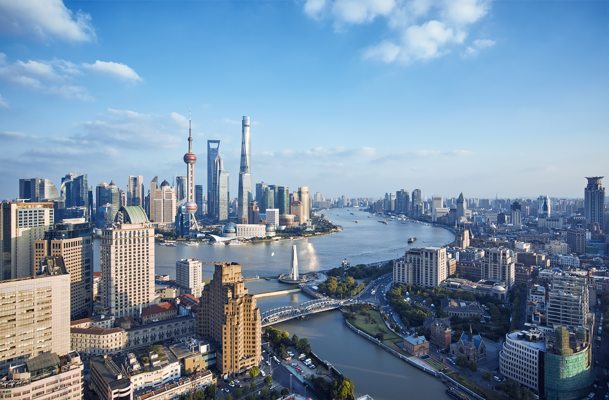 cityscape skyline at shanghai,china
