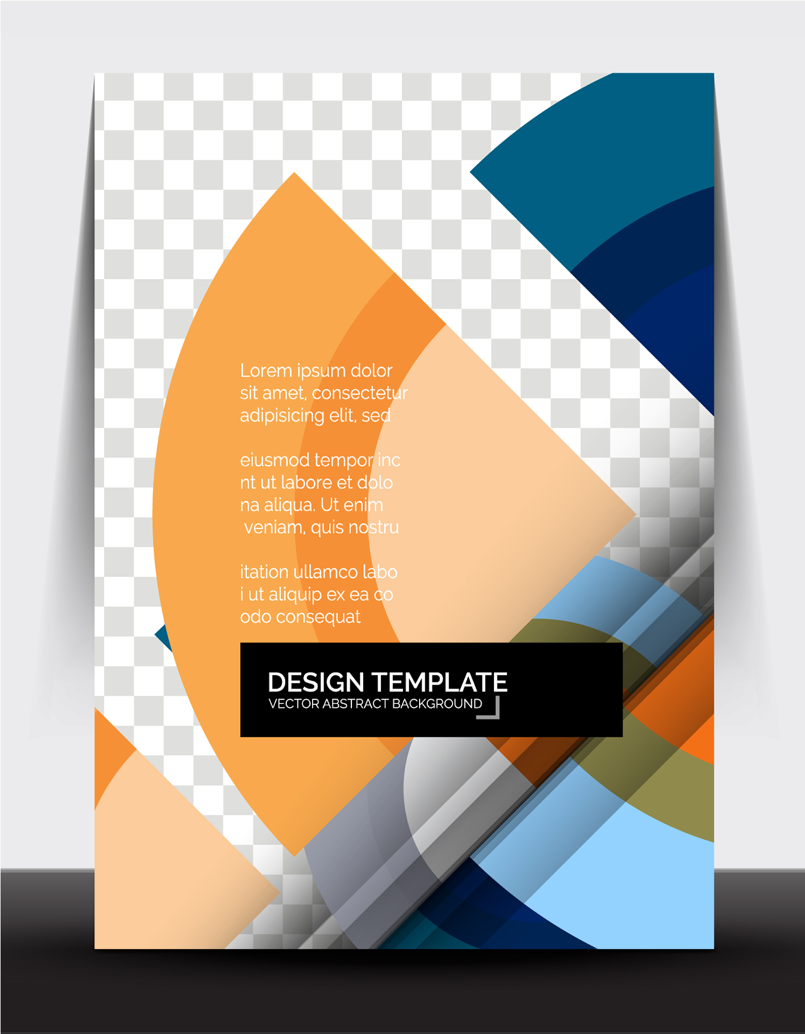 circle design a4 flyer print template annual