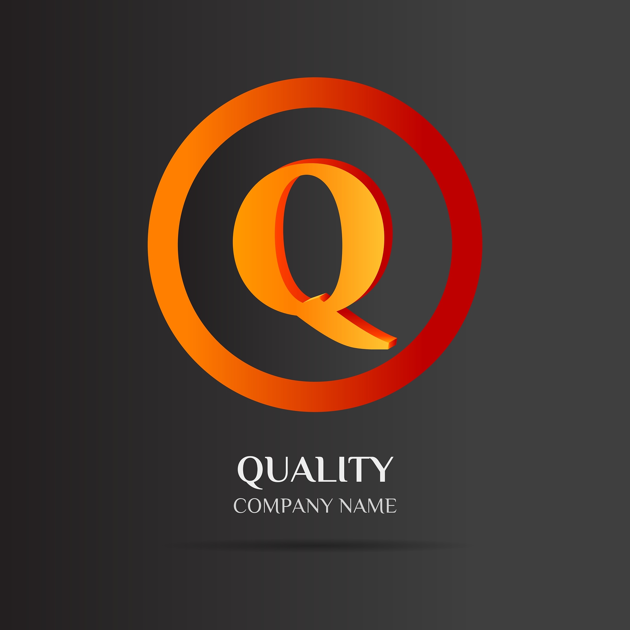 q letter logo abstract design