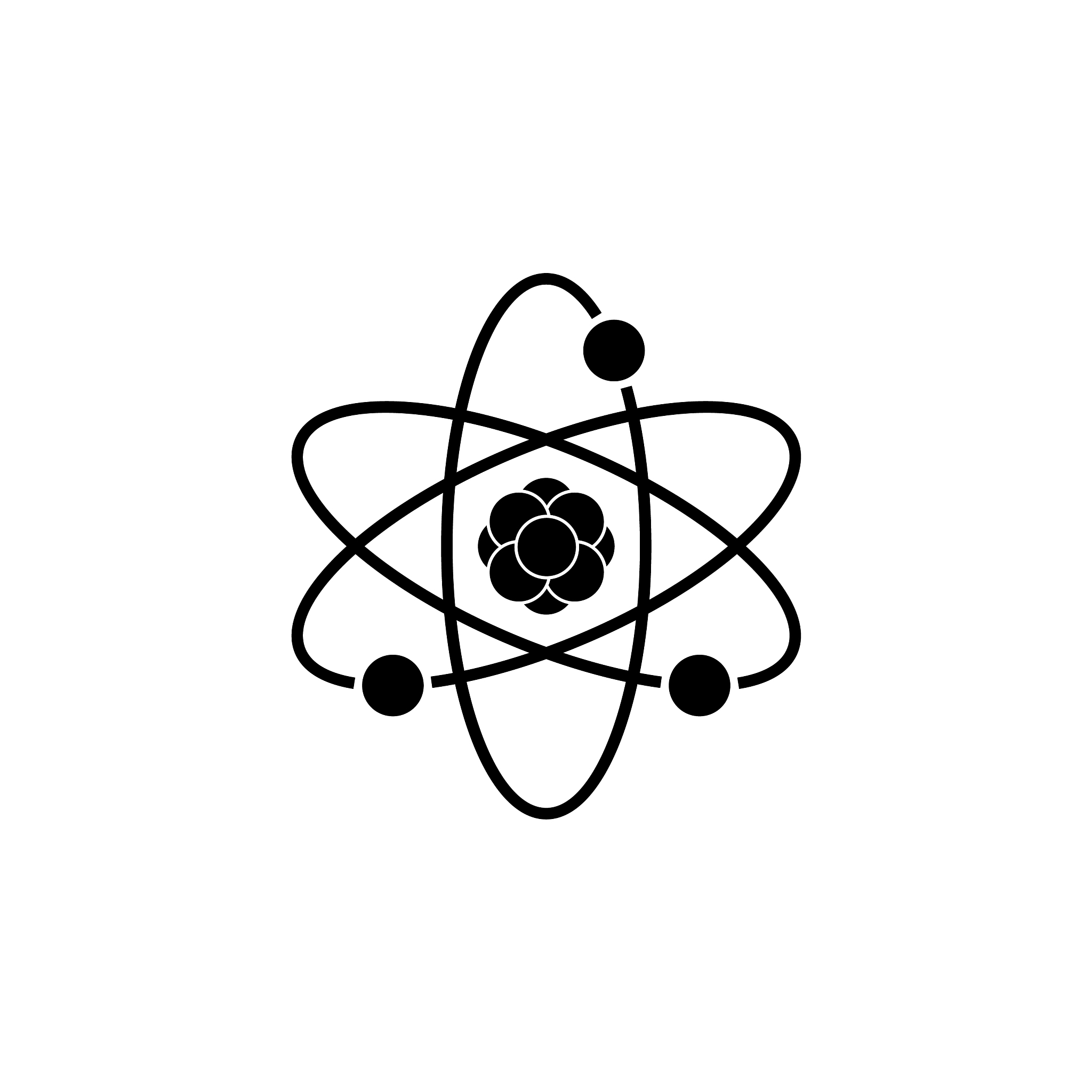 pictograph of atom black