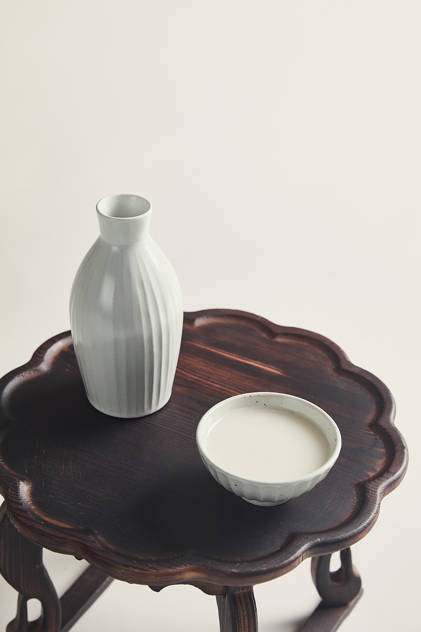 makgeolli, liquor, cup, bottle, raw rice wine