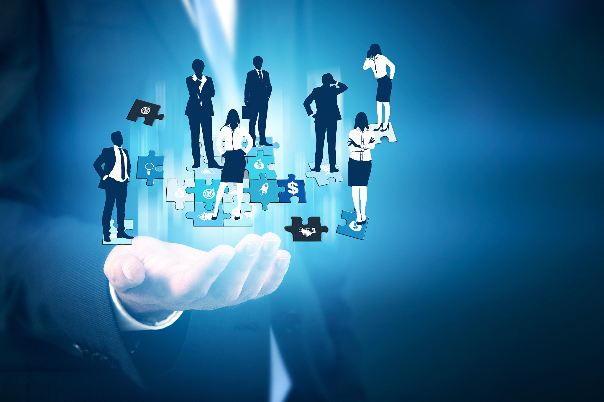 concept of teamwork and partnership