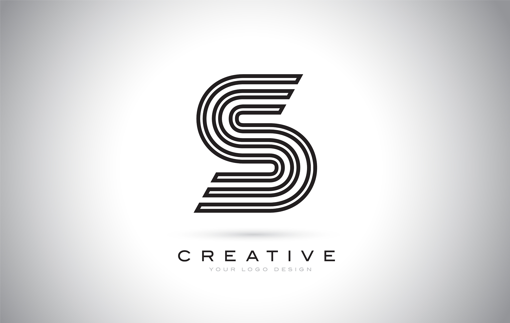 s letter monogram logo design modern s icon with