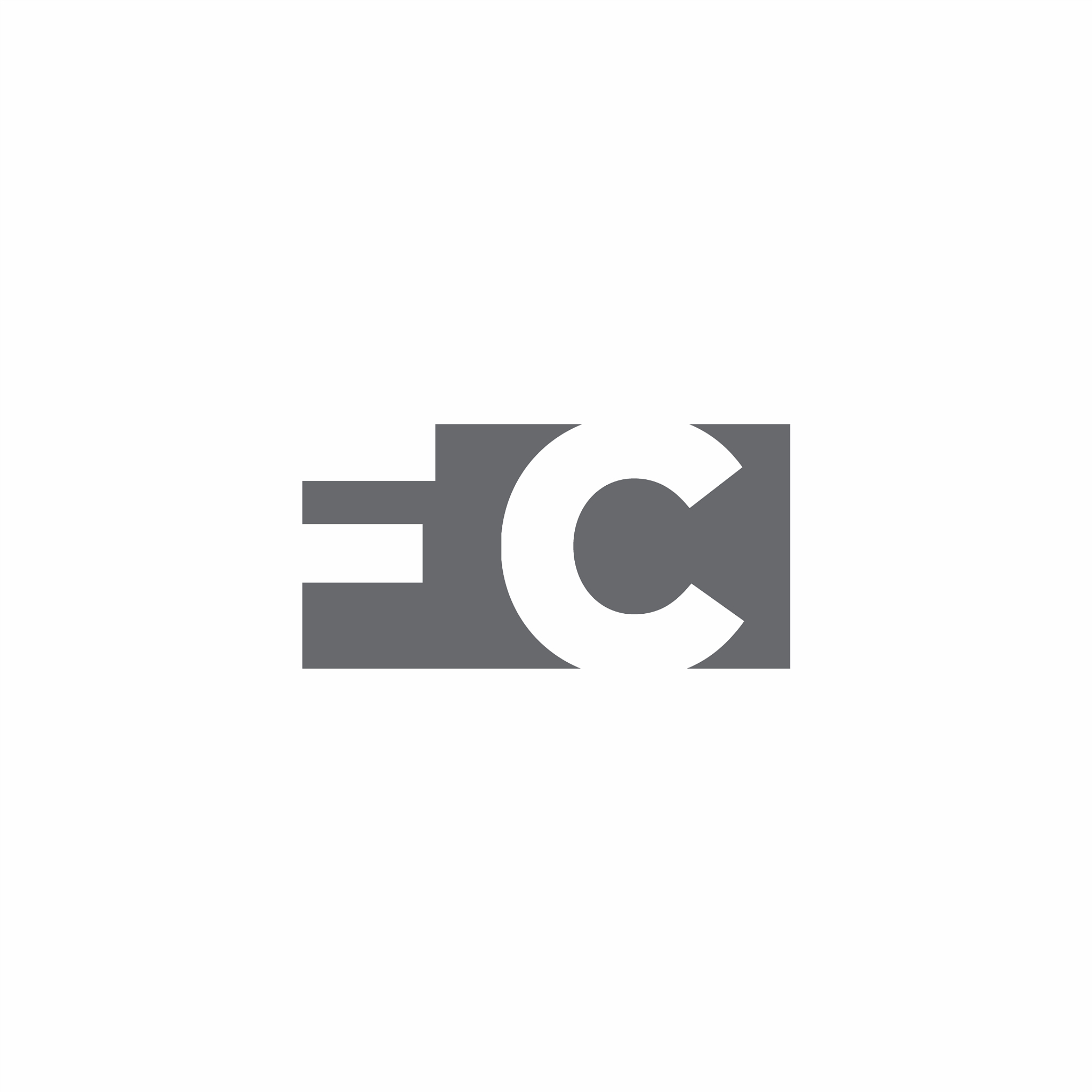 fc logo monogram with negative space style design