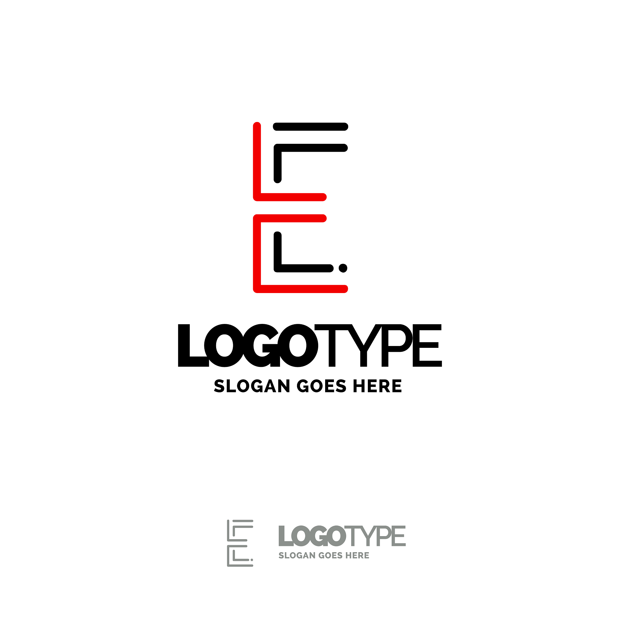 e logo digital logo template black and red logo