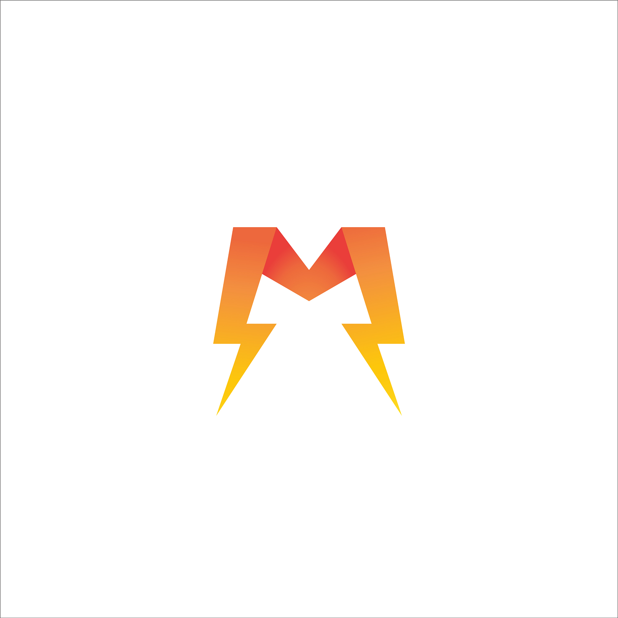 letter m initial logo design template alphabet