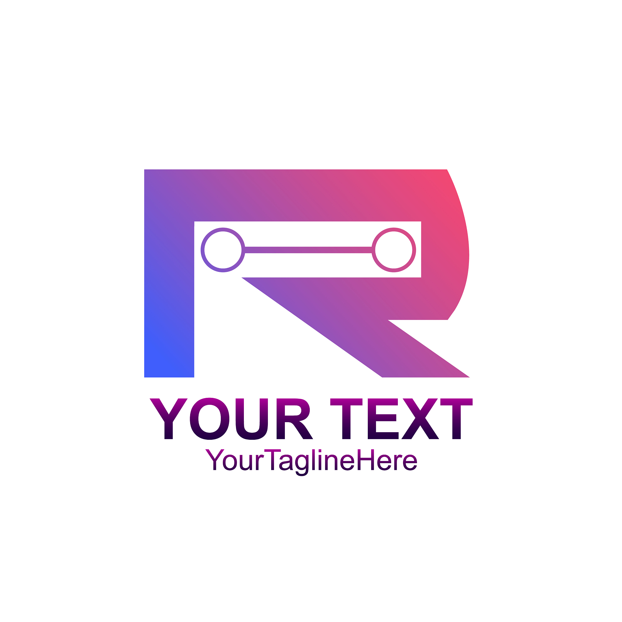 initial letter r logo template colorful design