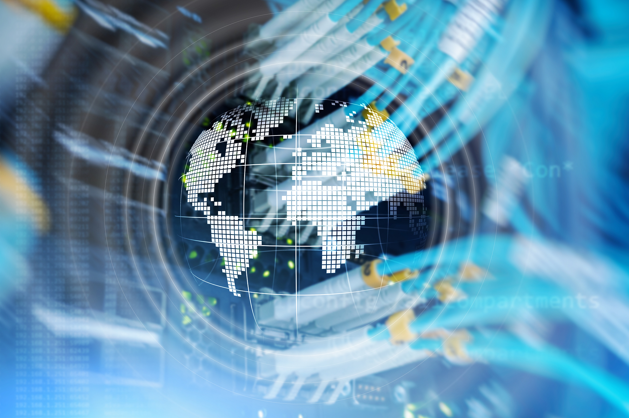 planet earth hologram globe global communication world wide busi