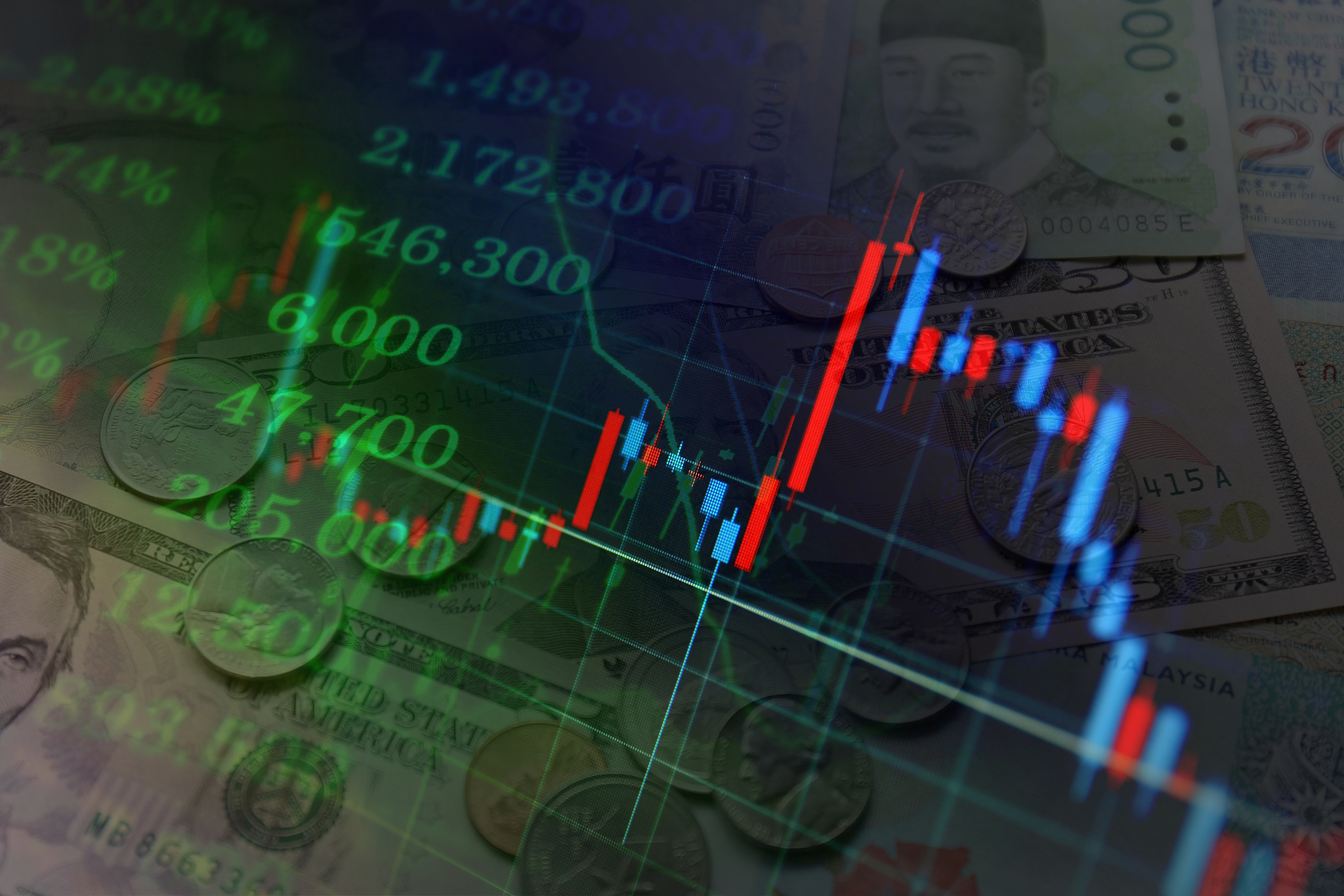 money with chart can be used for financial concept