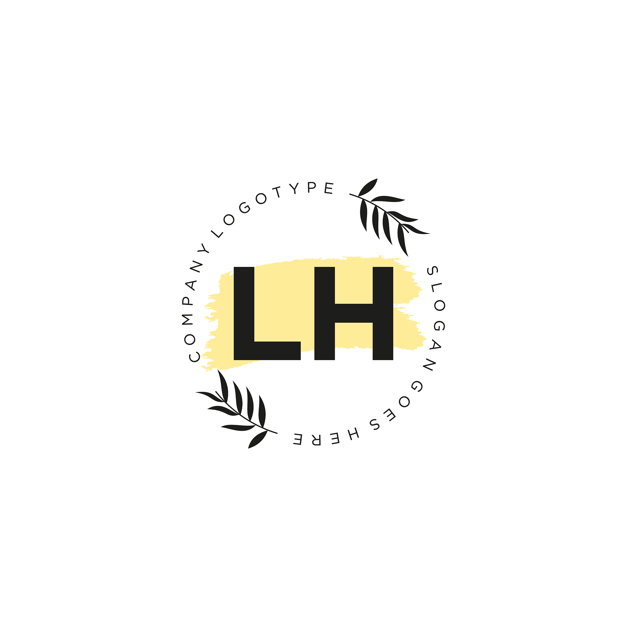 lh letter logo icon design template elements