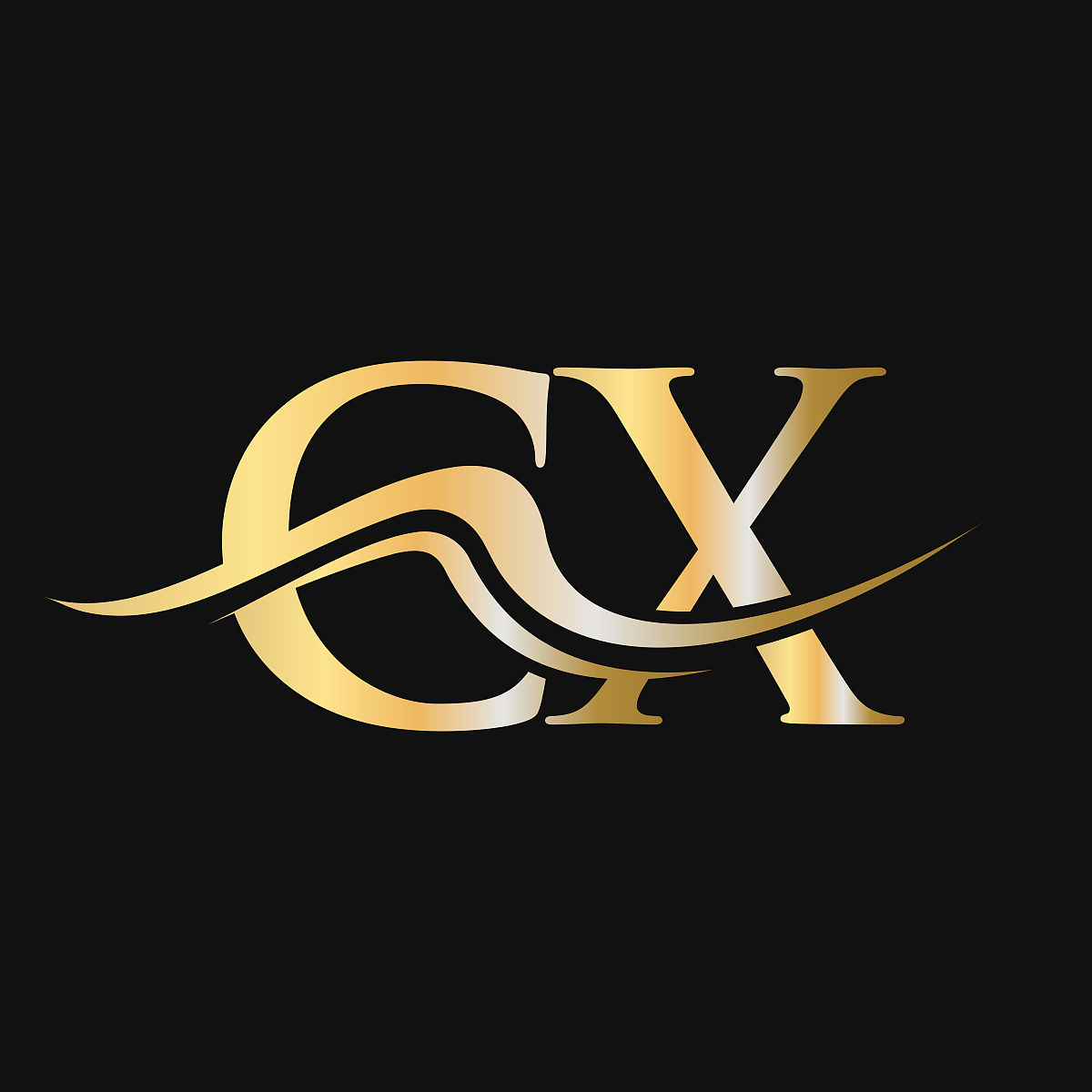 字母cx标志设计.初始cx标志模板的业务和公司标志