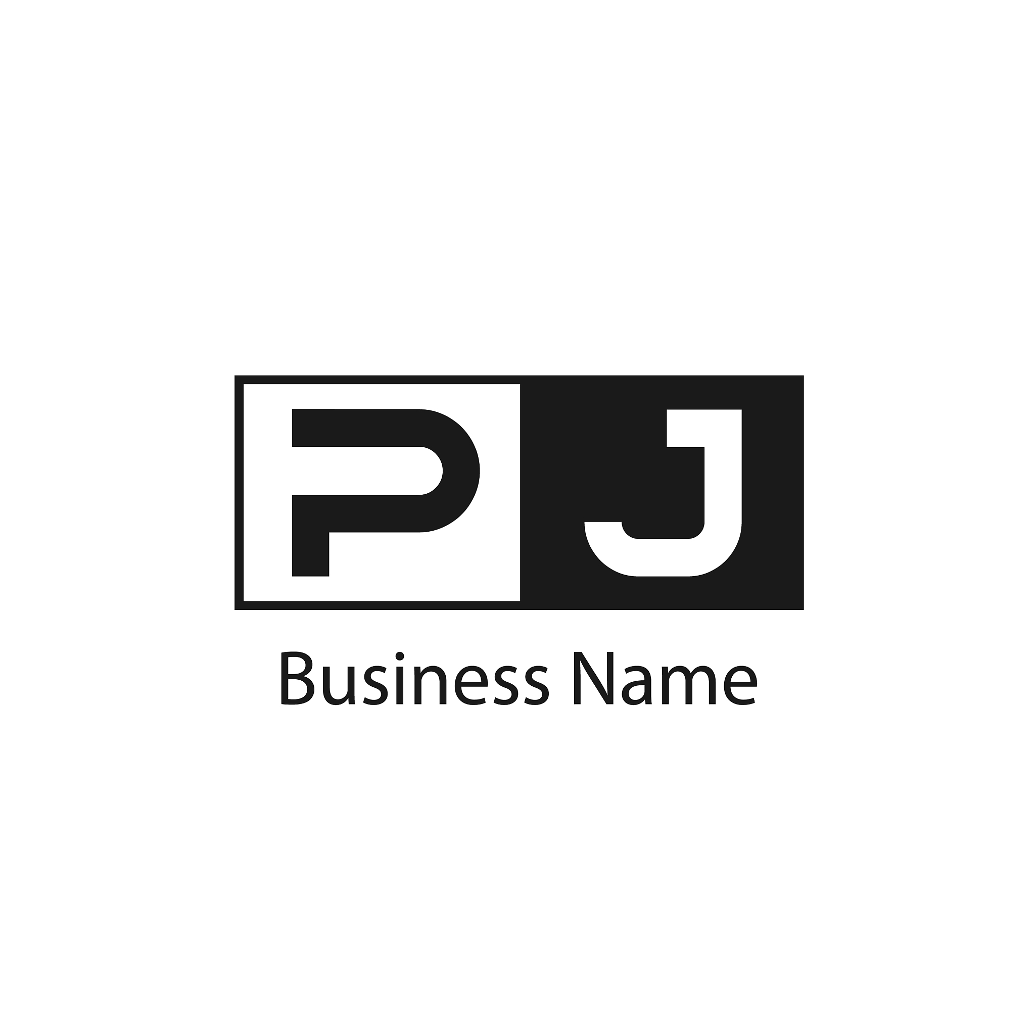 initial letter pj logo template design