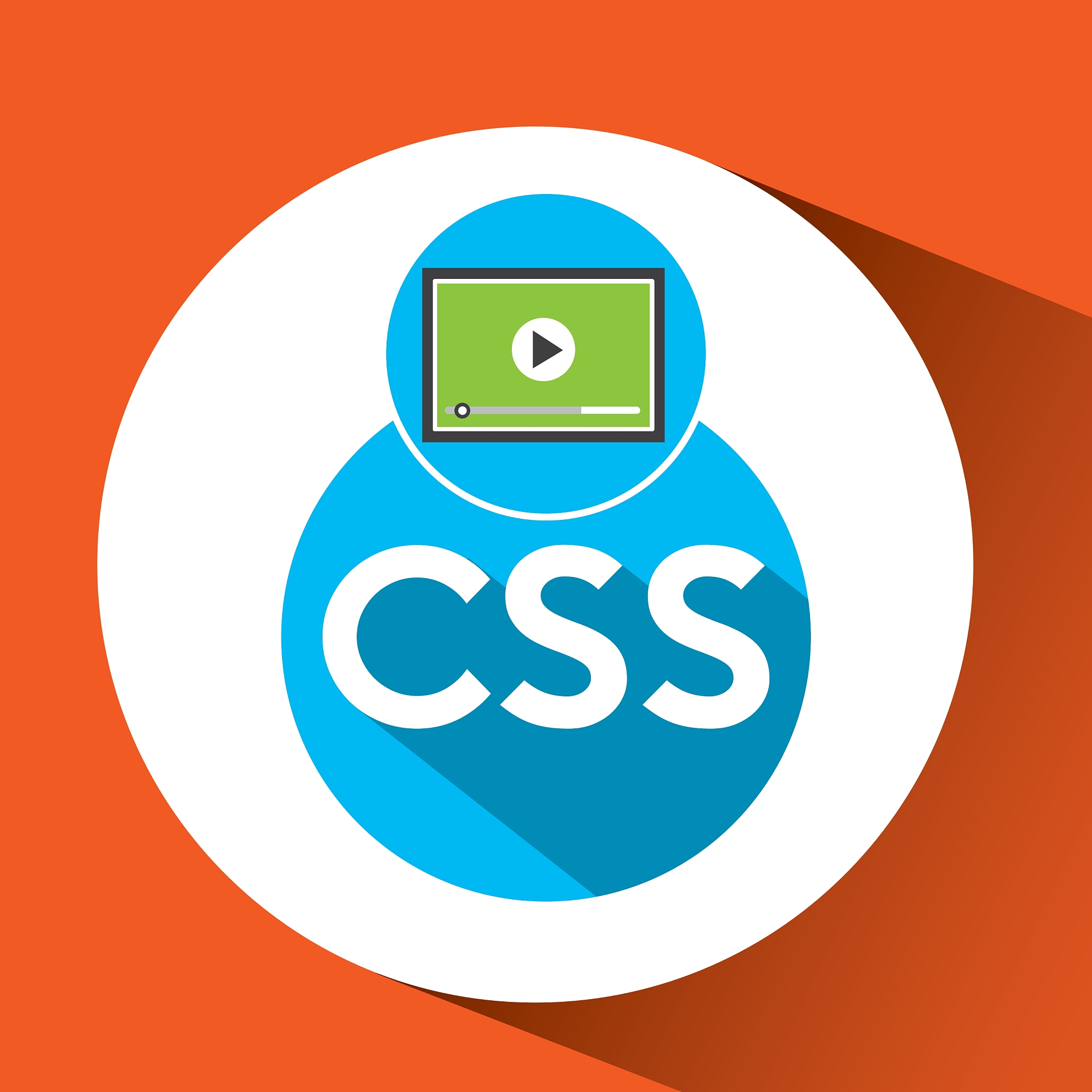 web development video player css